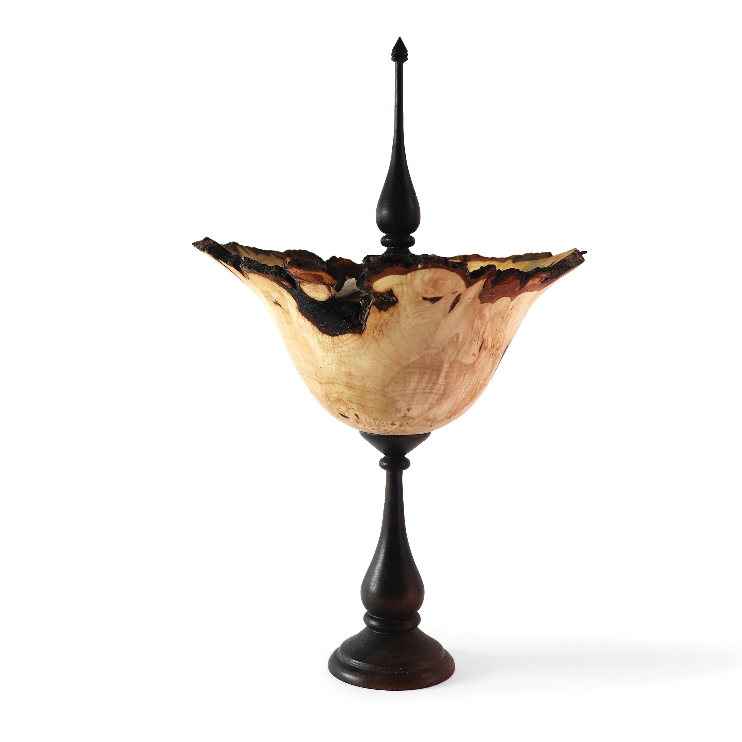 Maple Burl Lidded Box with Live Edge