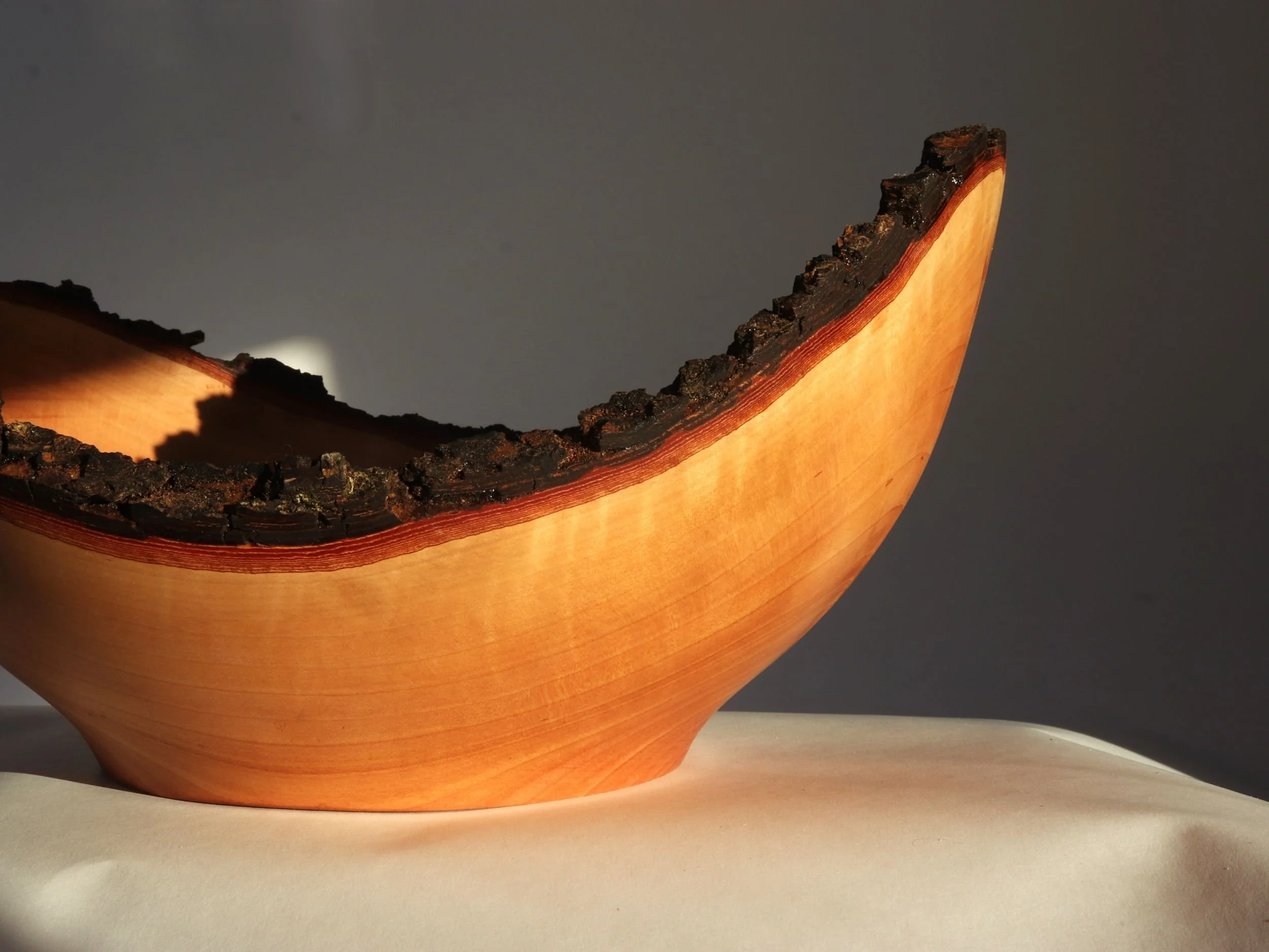 Handmade Live Edge Cherry Serving Bowl - One of a kind
