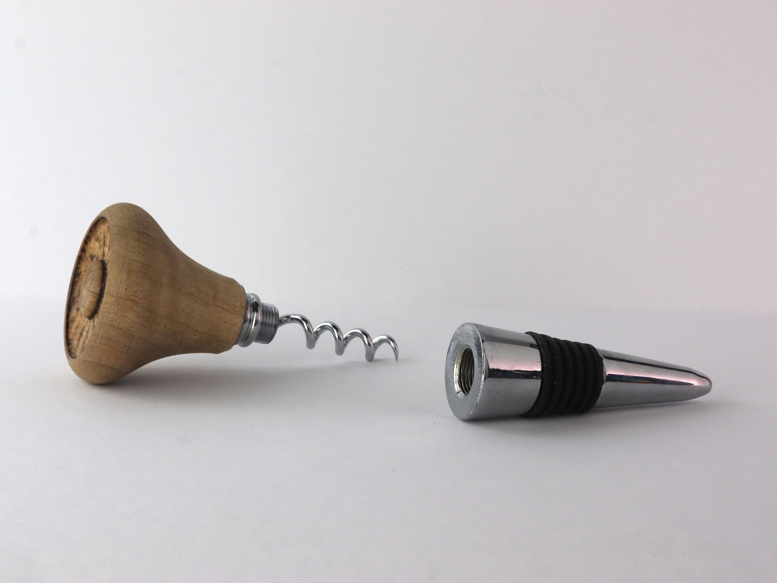 Walnut bottle stopper