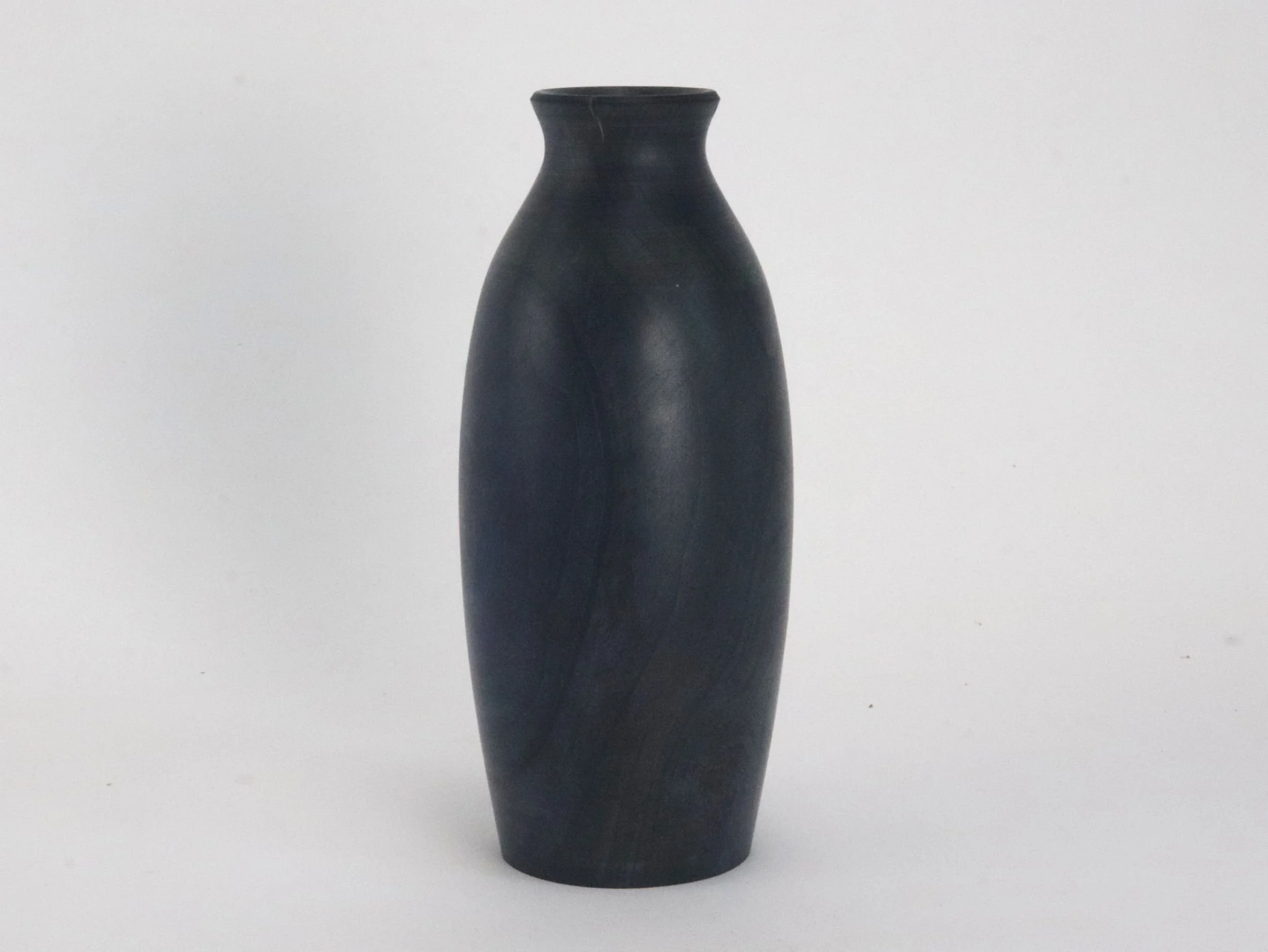 Handmade wooden vase 6 7/8 inches tall with glass vial insert for fresh flowers home decor