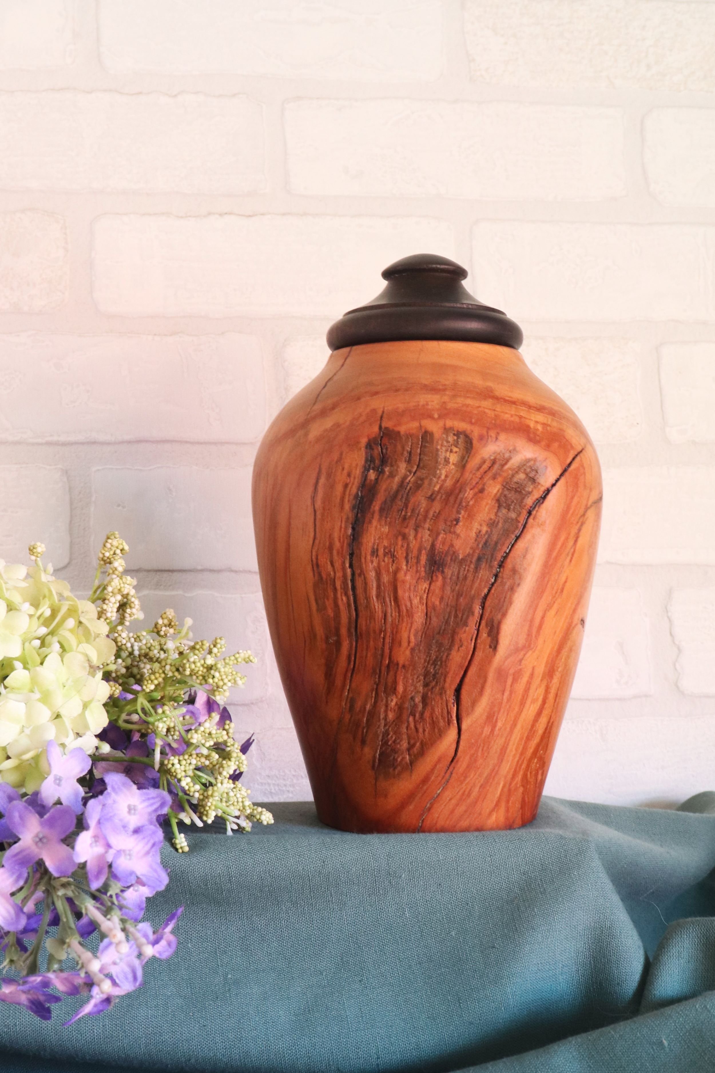 Cherry Wood Urn