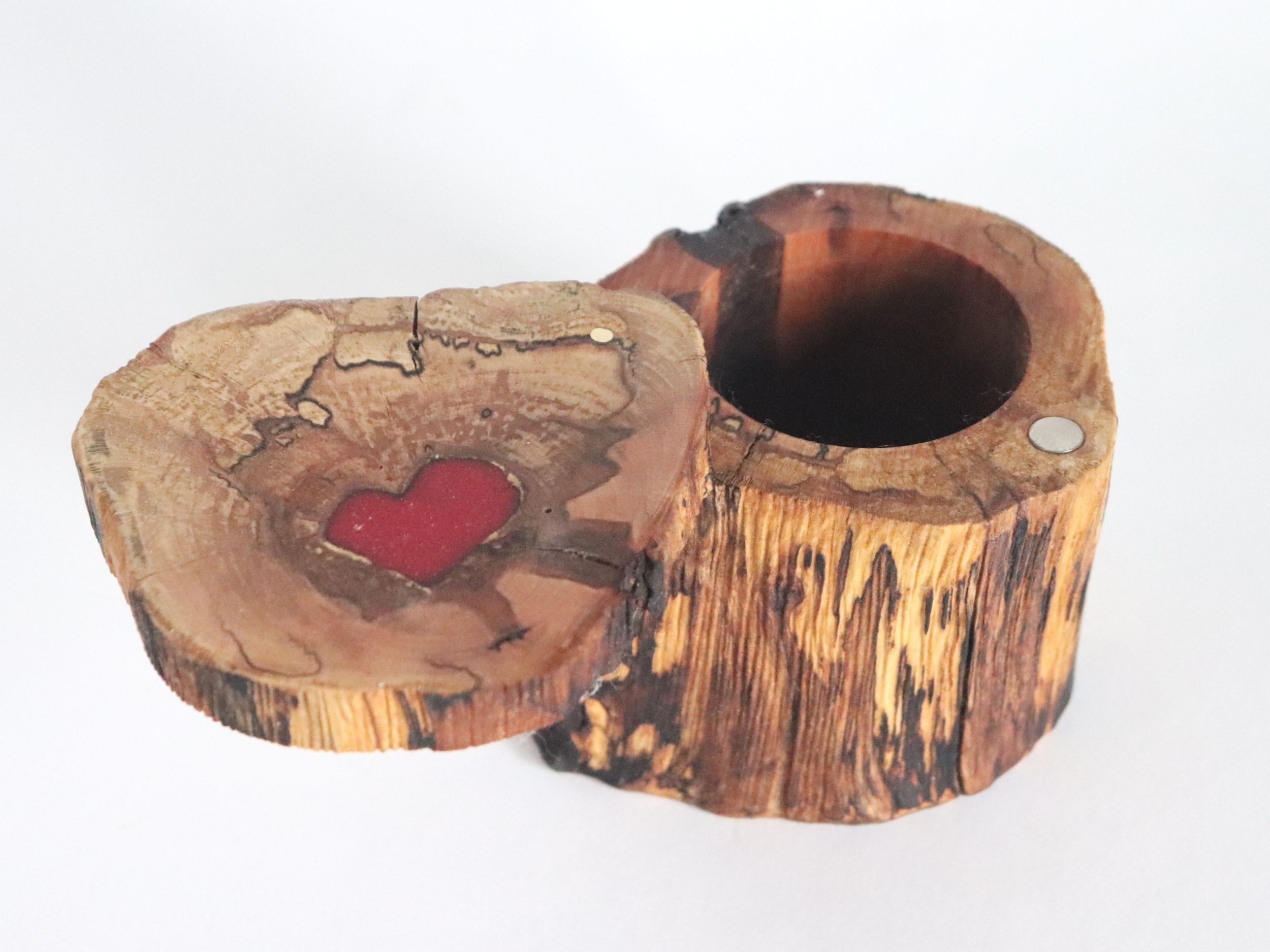 Decorative Wood with Resin Inlay Box - Handcrafted