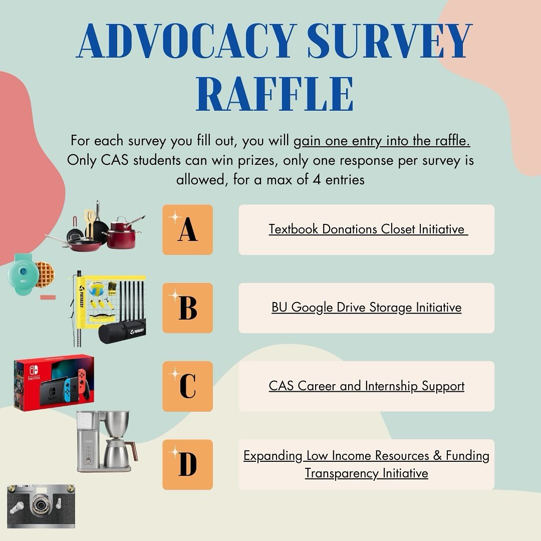 Fill out our Advocacy surveys! One survey response gets you one entry into our raffle 🎟️