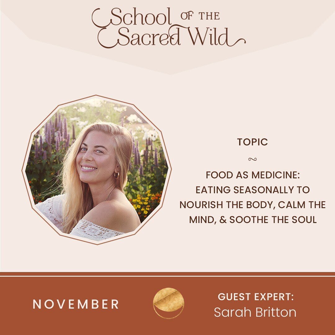 The Apprenticeship to the Sacred Wild ✨M O N T H L Y.  G U E S T.  S P E A K E R S ✨&hearts;️

In November, The Apprenticeship to the Sacred Wild will be exploring herbs &amp; practices for a strong, vast &amp; calm heart while gathering the tools of