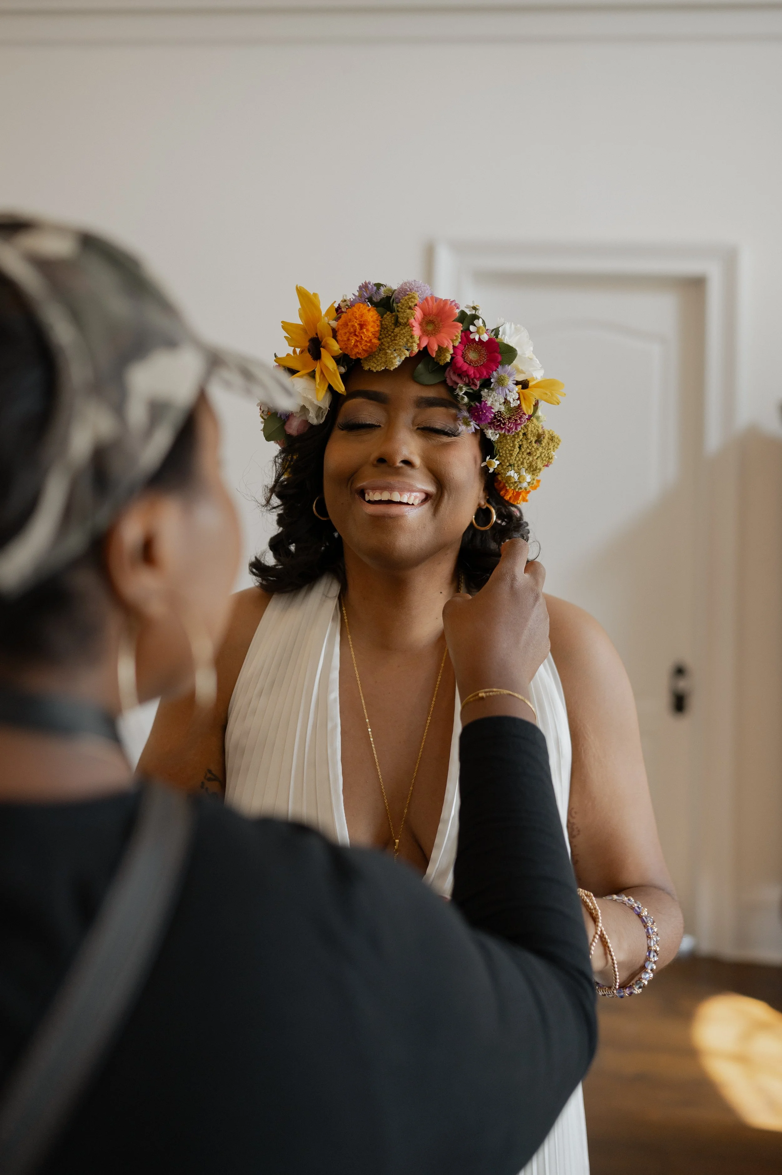 Peachy Keene Wedding Florals | Karen Norian Photography | Chateau 1800 | Wildflower Wedding | Wildflower Flower Crown | Savannah, GA