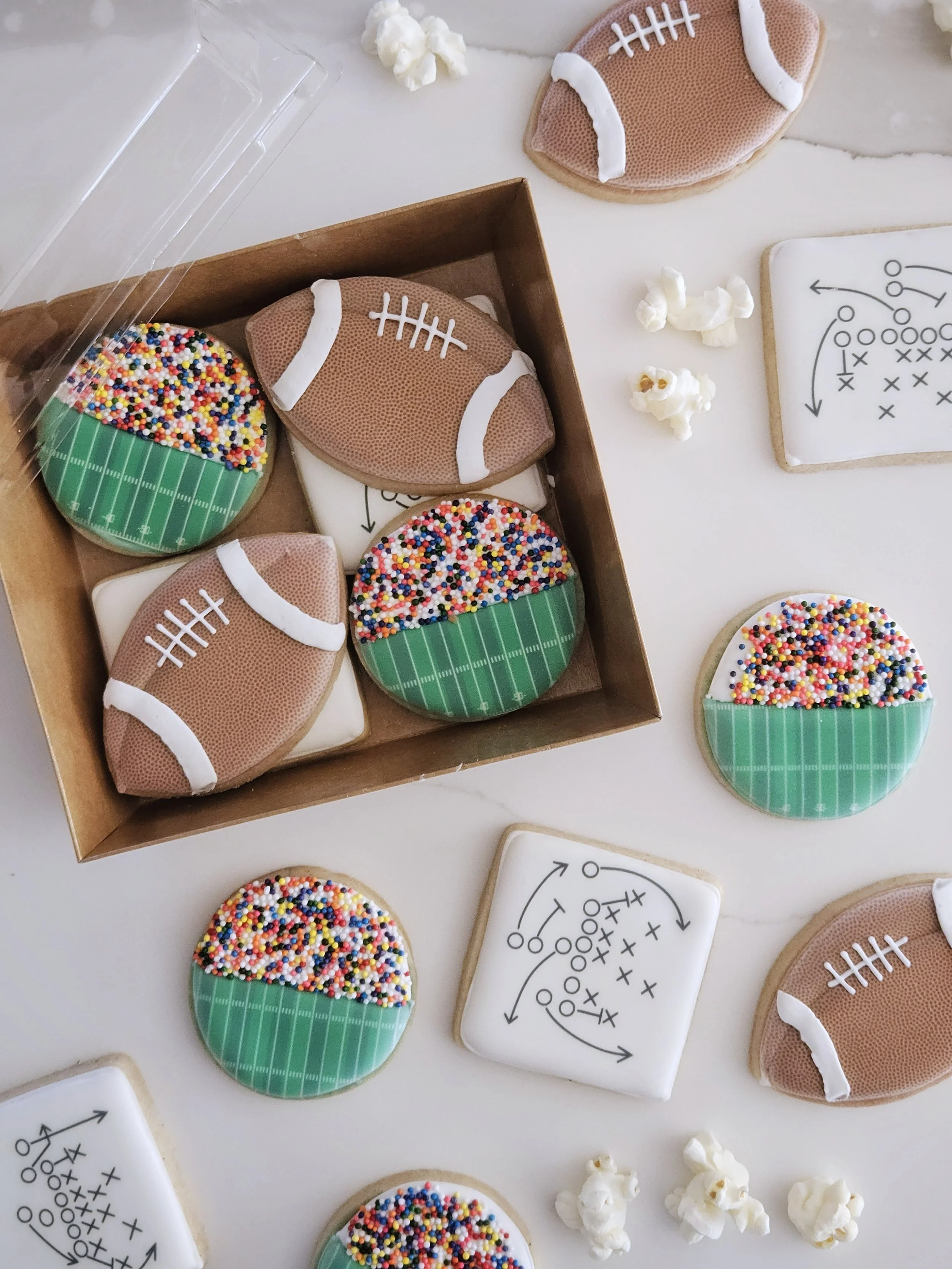 Super Bowl Mini Decorated Cookies
