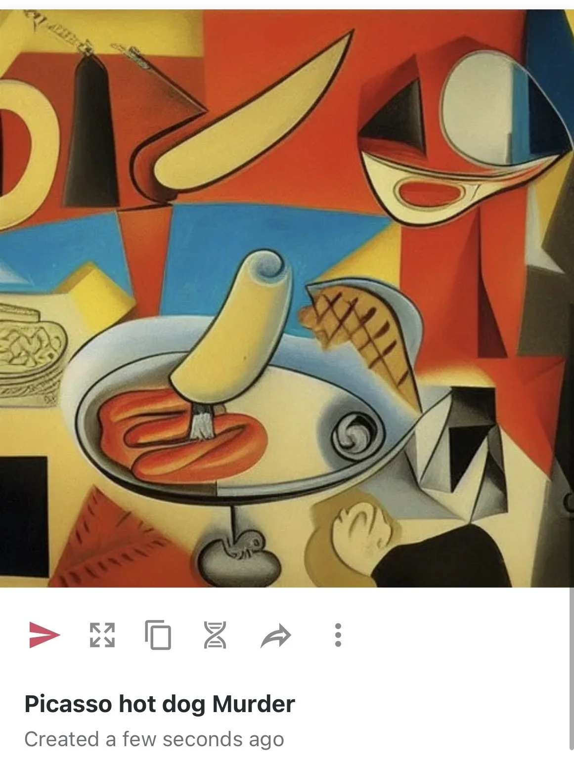 "Picasso hot dog murder"