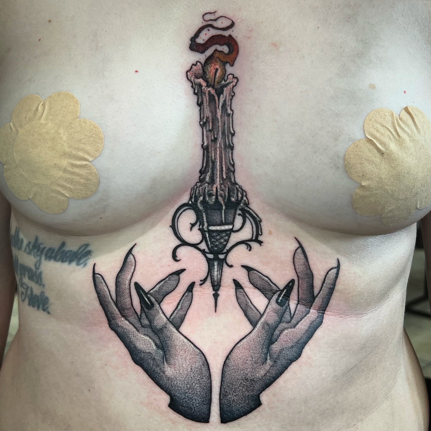 Oldie but a goodie 🔥 
✖️BOOKING 2024 ✖️
✖️ Done at @sharktooth_tattoo ✖️
.
.
.
.
@goodguysupply
@industryinks
@hivecaps 
.
.
.
.
.
.
.
.
.
.
.
.
.
#tattoo #tattoos #tattooartist #tattooed #blackworkers #blackworker #linework #lineworkers #lineworkta