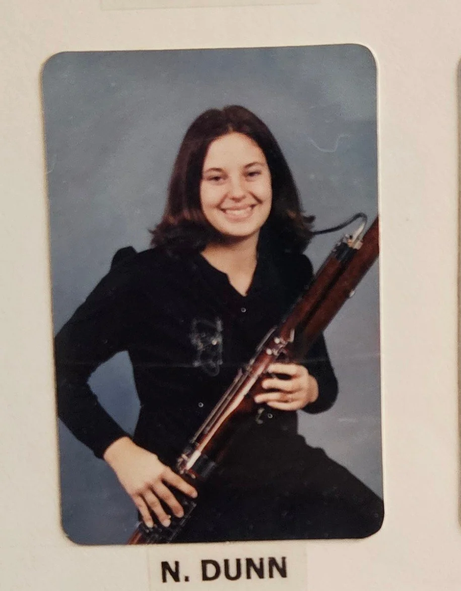 High school Nicole with her super cool bassoon.