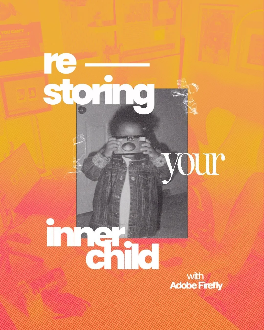 Did you know you can restore old photos so easily? Let&rsquo;s do it together with @adobefirefly! Restoring your inner child is a necessity in the business of creativity. Bringing this old memory back to life was a fun exploration, but it was also sy