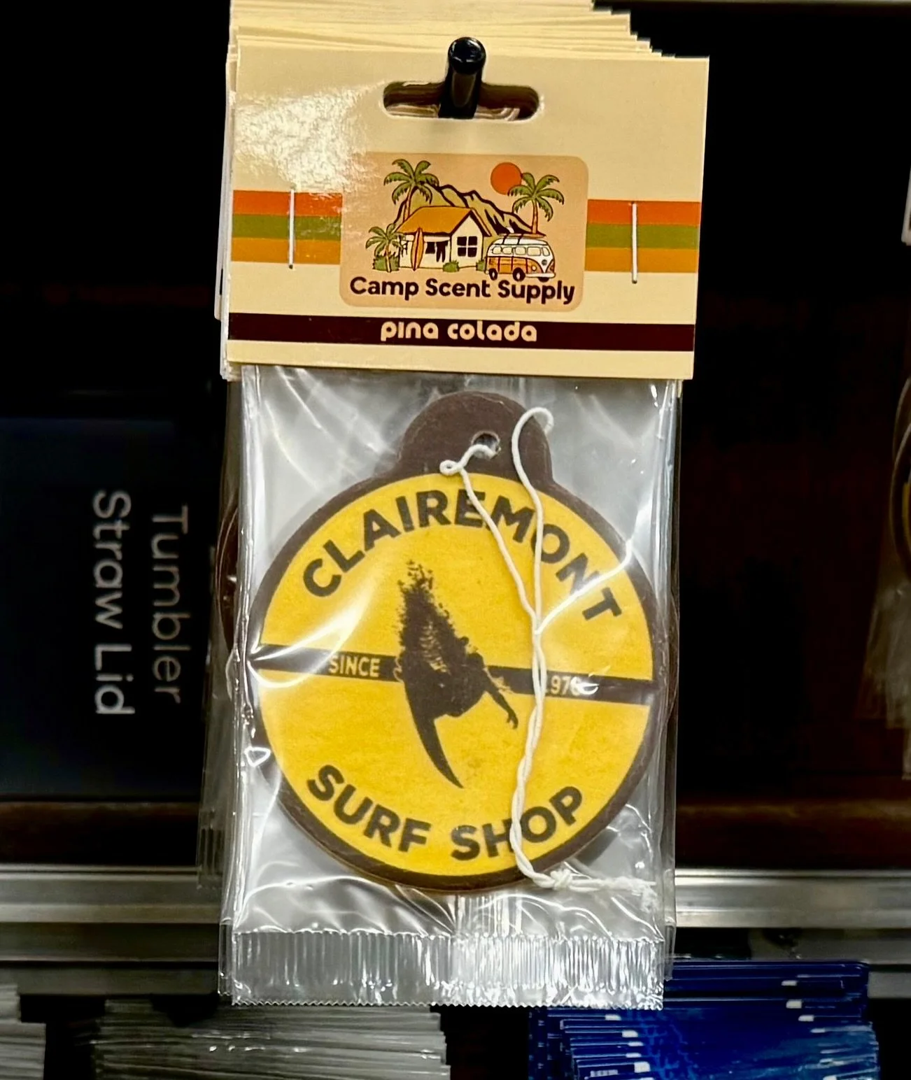 These new custom @clairemontsurf air fresheners have officially hit the racks 🤙🏼🍍 Stoked to help bring their classic logo to life with our signature Pina Colada scent

Be sure to snag one next time you&rsquo;re at their iconic shop in San Diego☀️ 