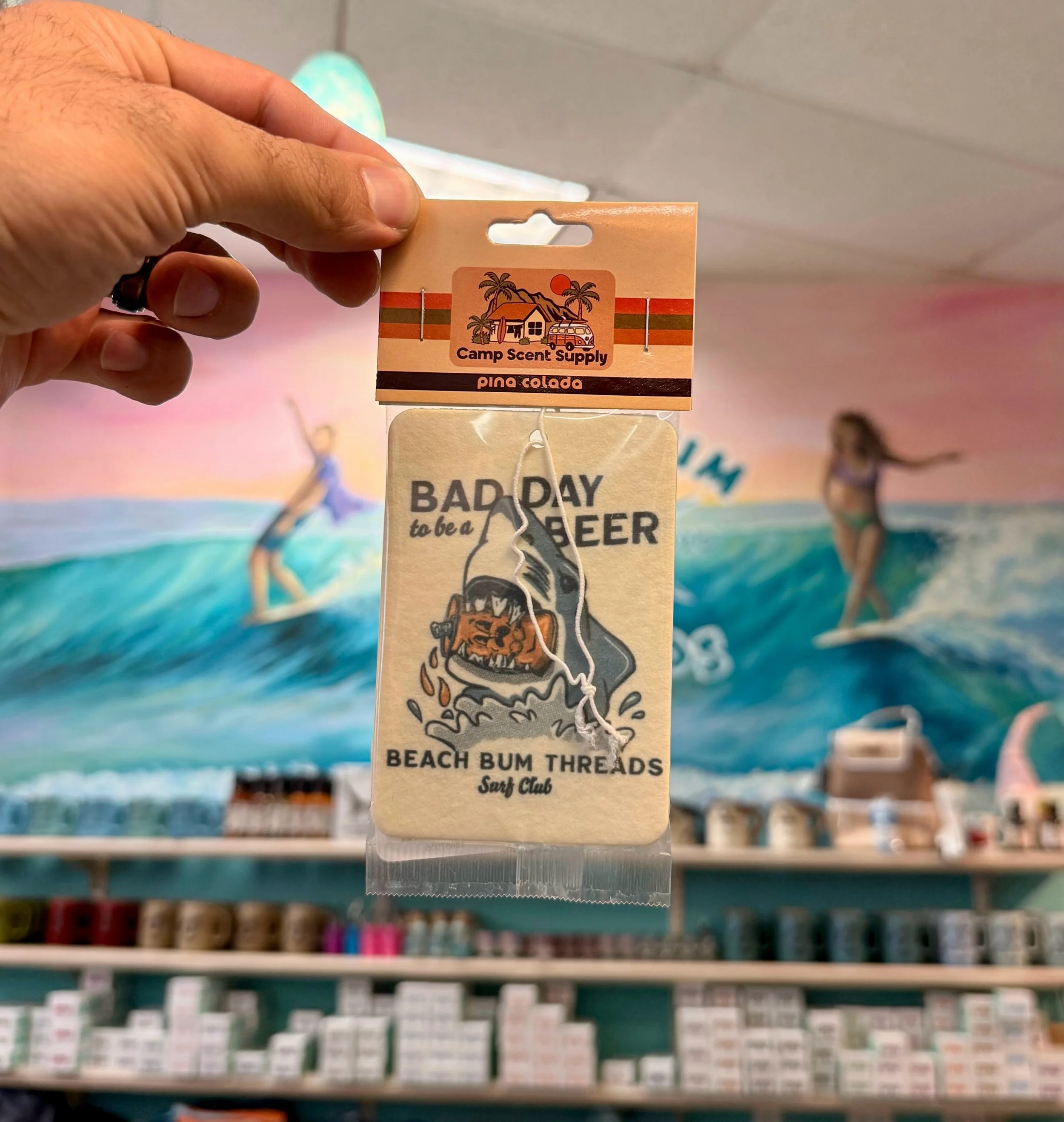 @beachbumthreads branded air fresheners now available in store 🌊🤙🏻

#surfbrand #beachbum #custommerch #maine #shopsmall