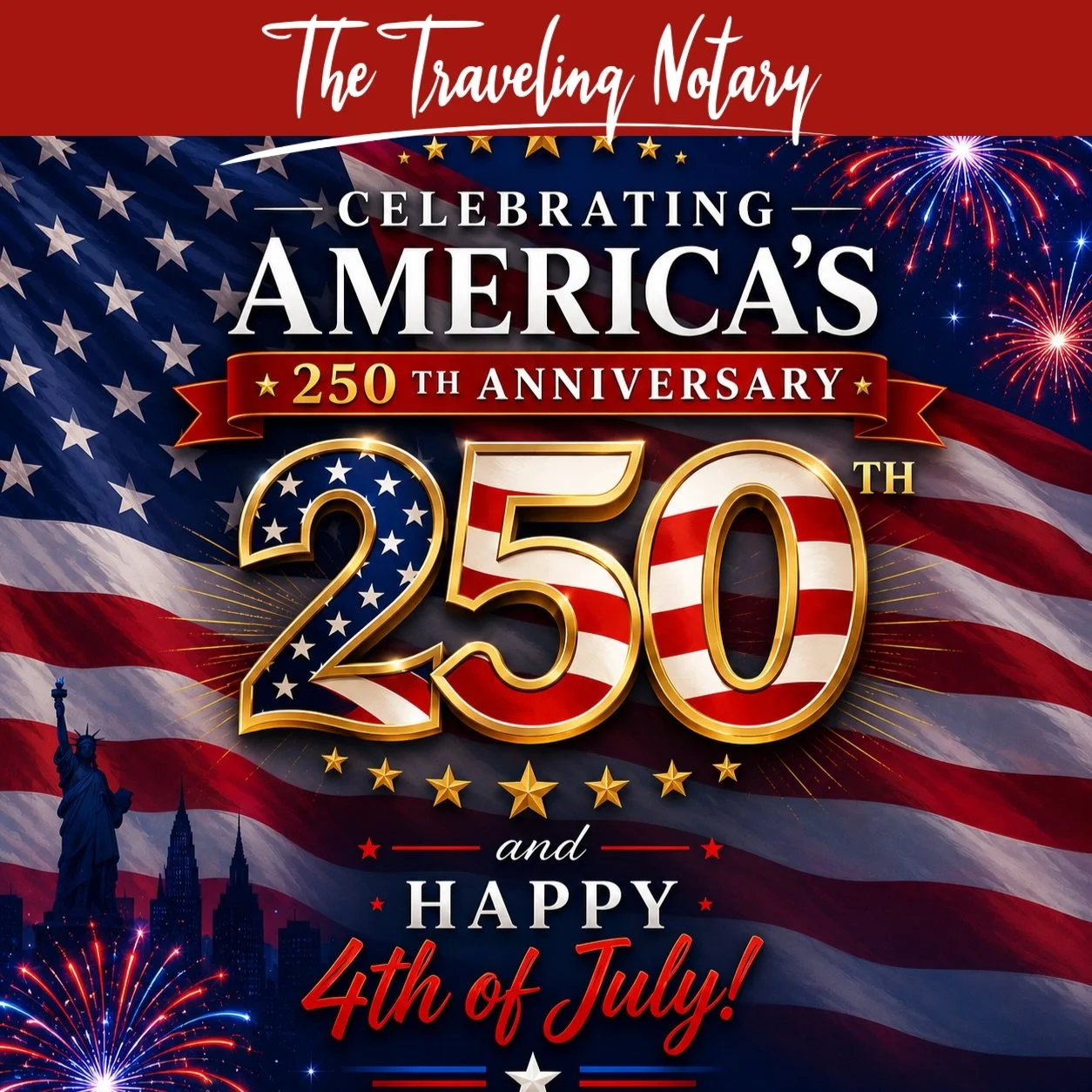 🇺🇸✨ Happy Independence Day! ✨🇺🇸

Today, we proudly celebrate America&rsquo;s 250th Anniversary (Semiquincentennial)&mdash;250 years of courage, freedom, and the enduring pursuit of liberty.

Here in Williamsburg, Virginia, this milestone is espec