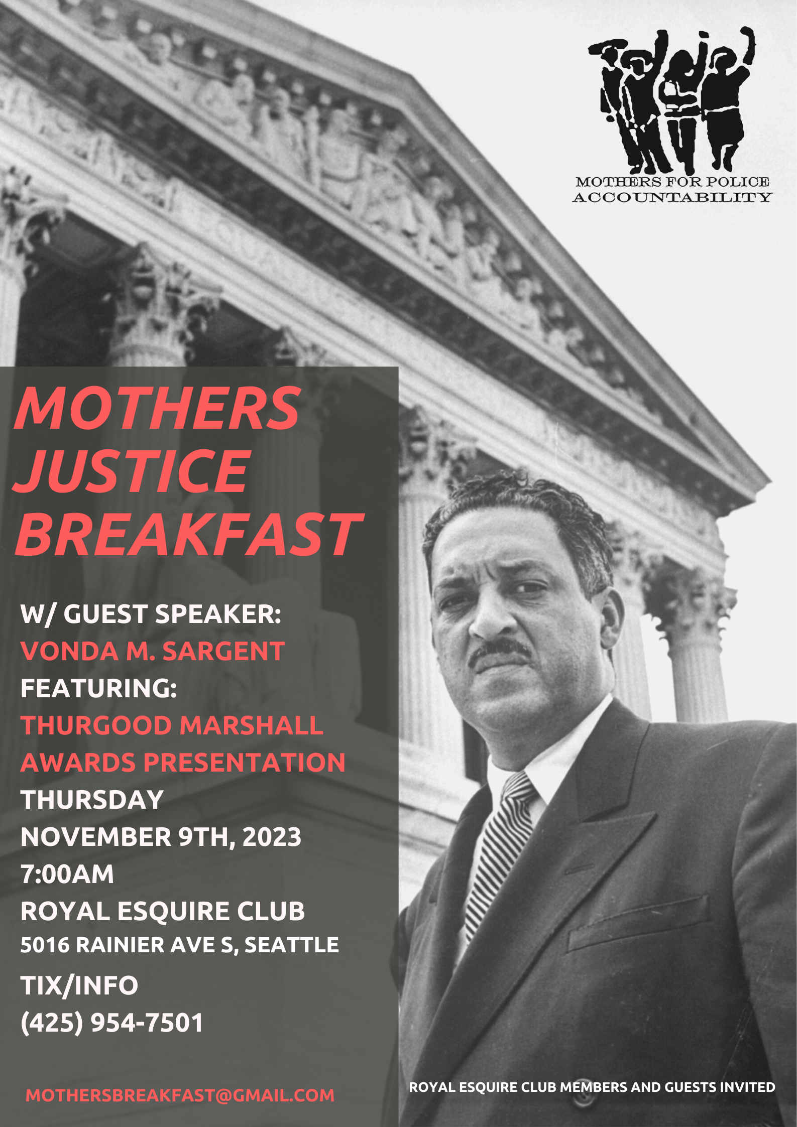 Join us for the 11th Annual Mothers Breakfast