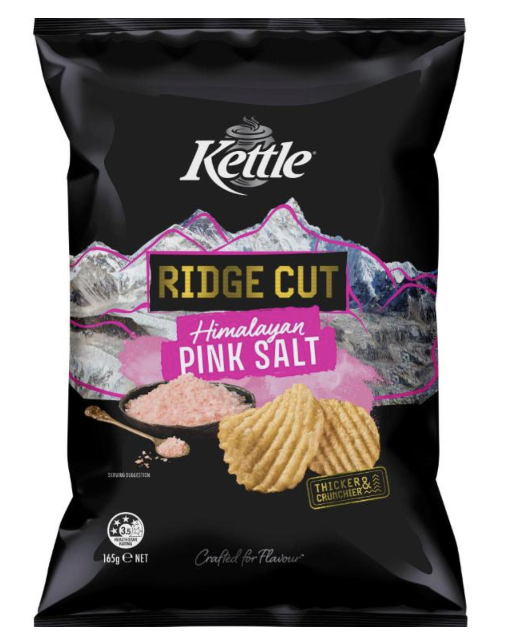 Kettle Ridge Cut Potato Chips 165g