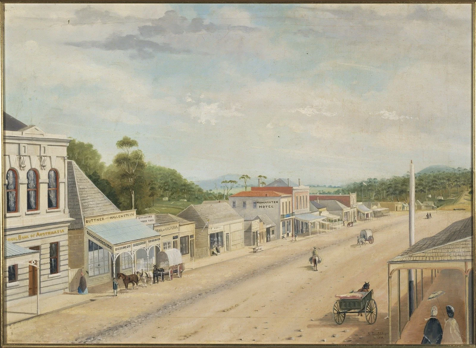 Historical 1860s gold rush era settlement in Daylesford Victoria.