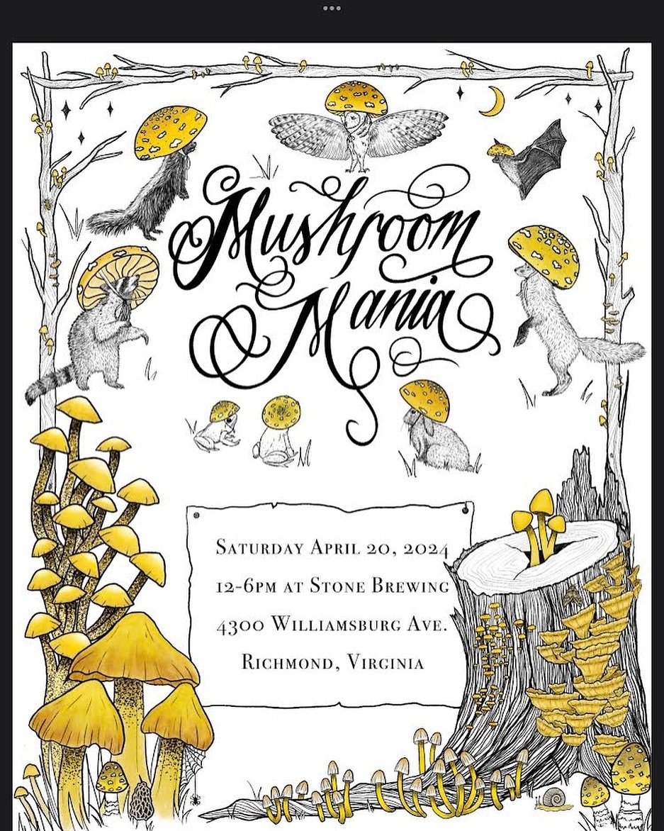 We are taking our Macashr&uuml;m on the road!!! 🚗💨🍄☕️ 

Richmond Moon Market Presents Mushroom Mania
Saturday, April 20, 2024 from 12-6pm at Stone Brewing in Richmond, VA 🍺 

👇🏽👇🏽👇🏽
It is a celebration of the mysterious, magical, and mouthw