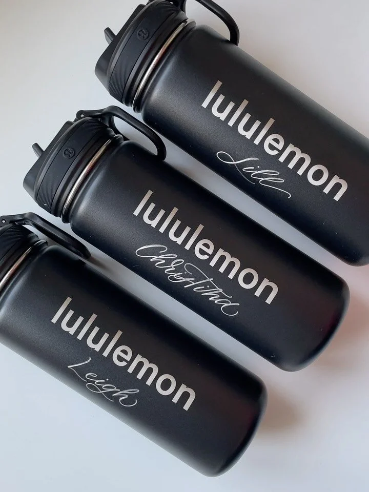 I&rsquo;ll be engraving in store @lululemon Avalon mall this week! Complimentary engraving with any water bottle purchase 🫶🏻

Thursday 6:00-9:00
Sunday 12:00-4:00