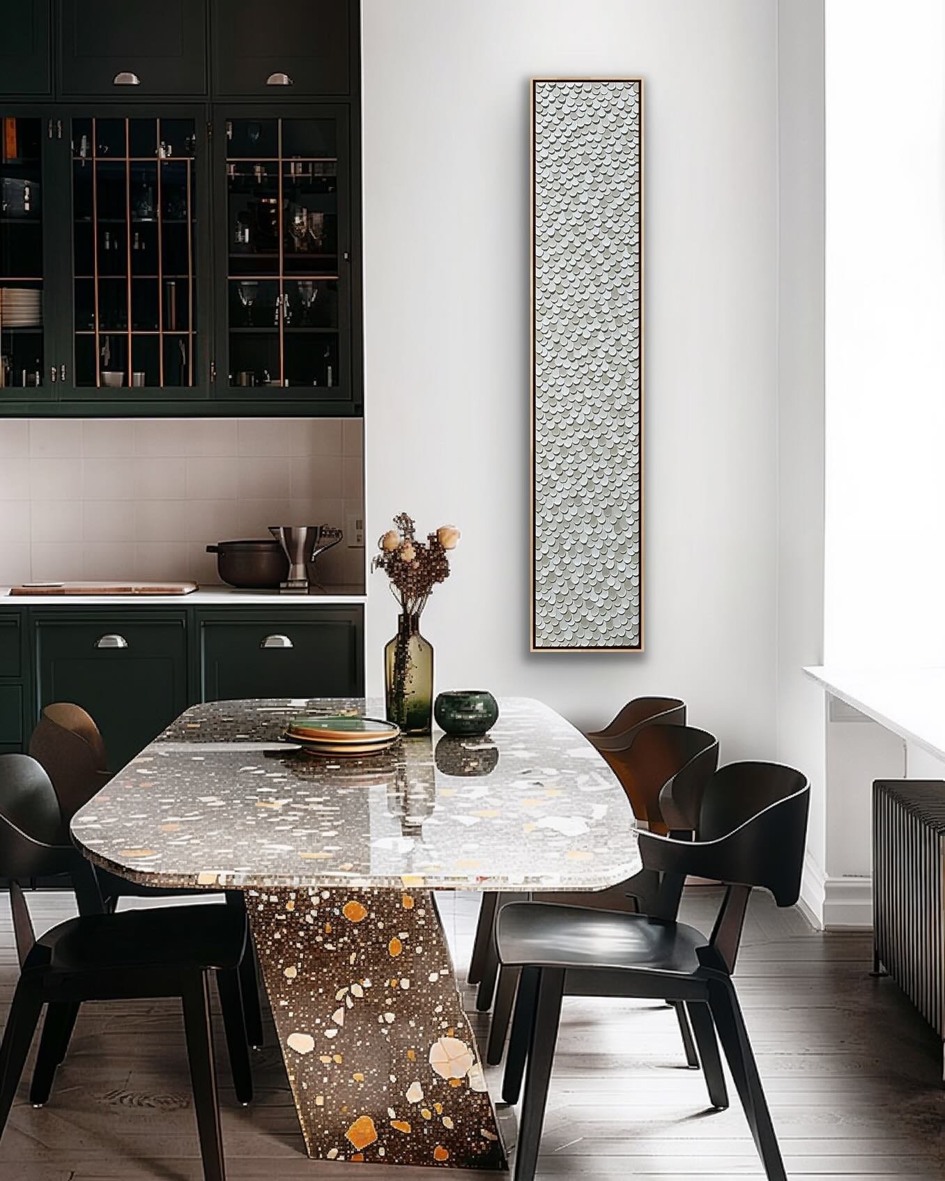 Sharing my latest Pillar piece. Tall, sleek, and in beautifully neutral tones. Designed for those tricky hallway nooks or narrow spaces, yet still making a bold statement. Available now.

Drops 25007 | 150cm (h) x 30cm (w)

#MinimalistArt #NeutralDec