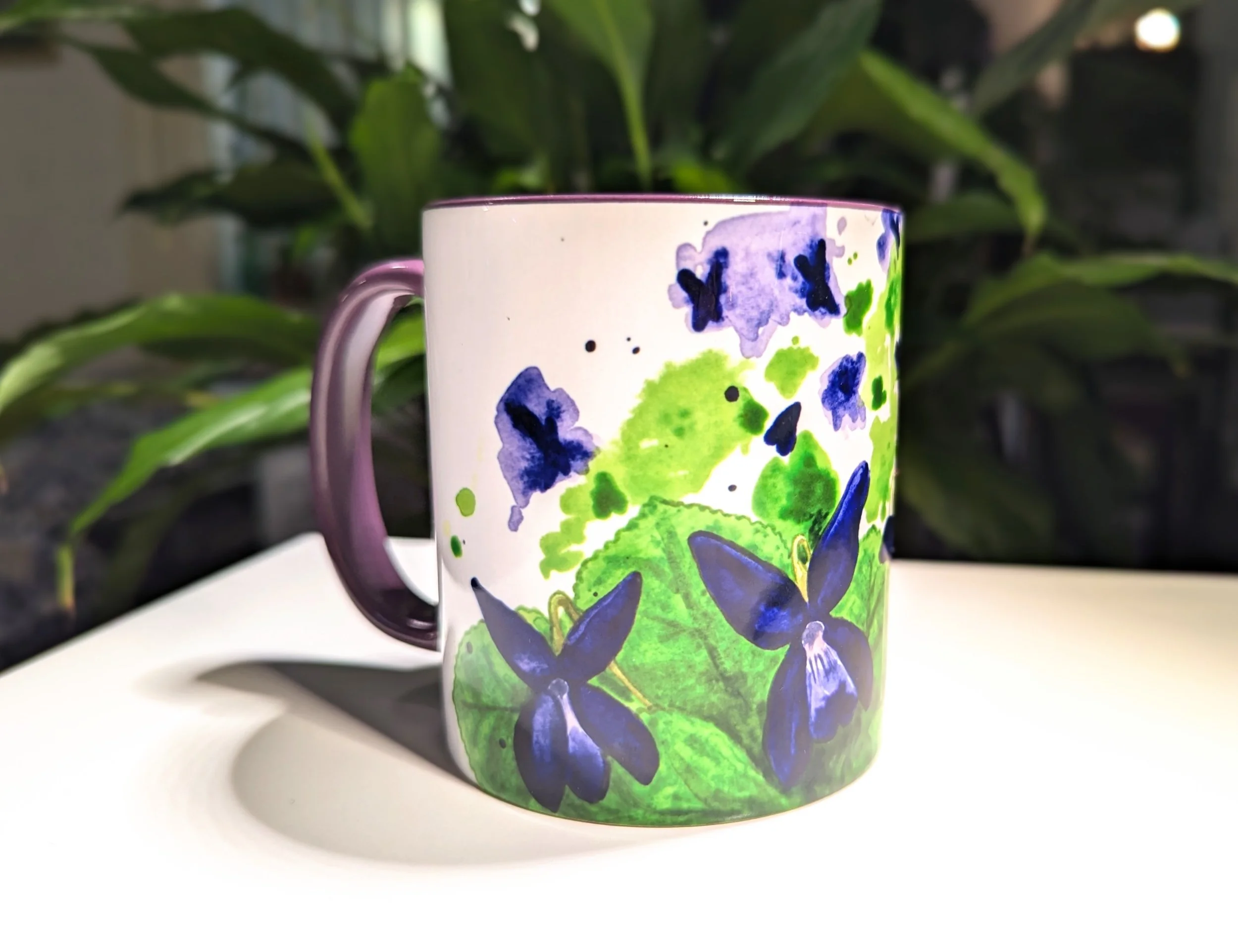Sweet Violet Kisses Art Mug