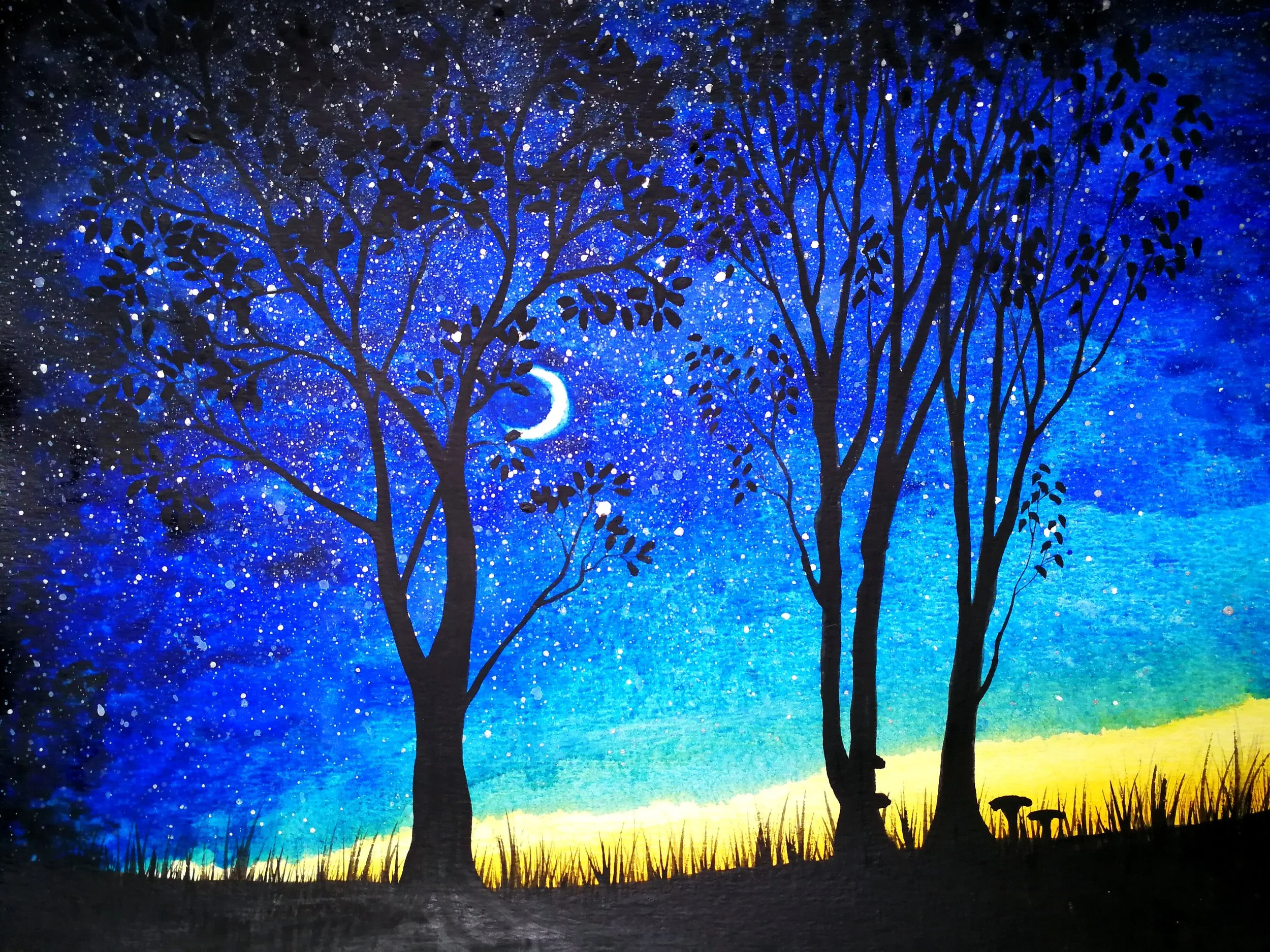 Veil of Night A4 Art Print