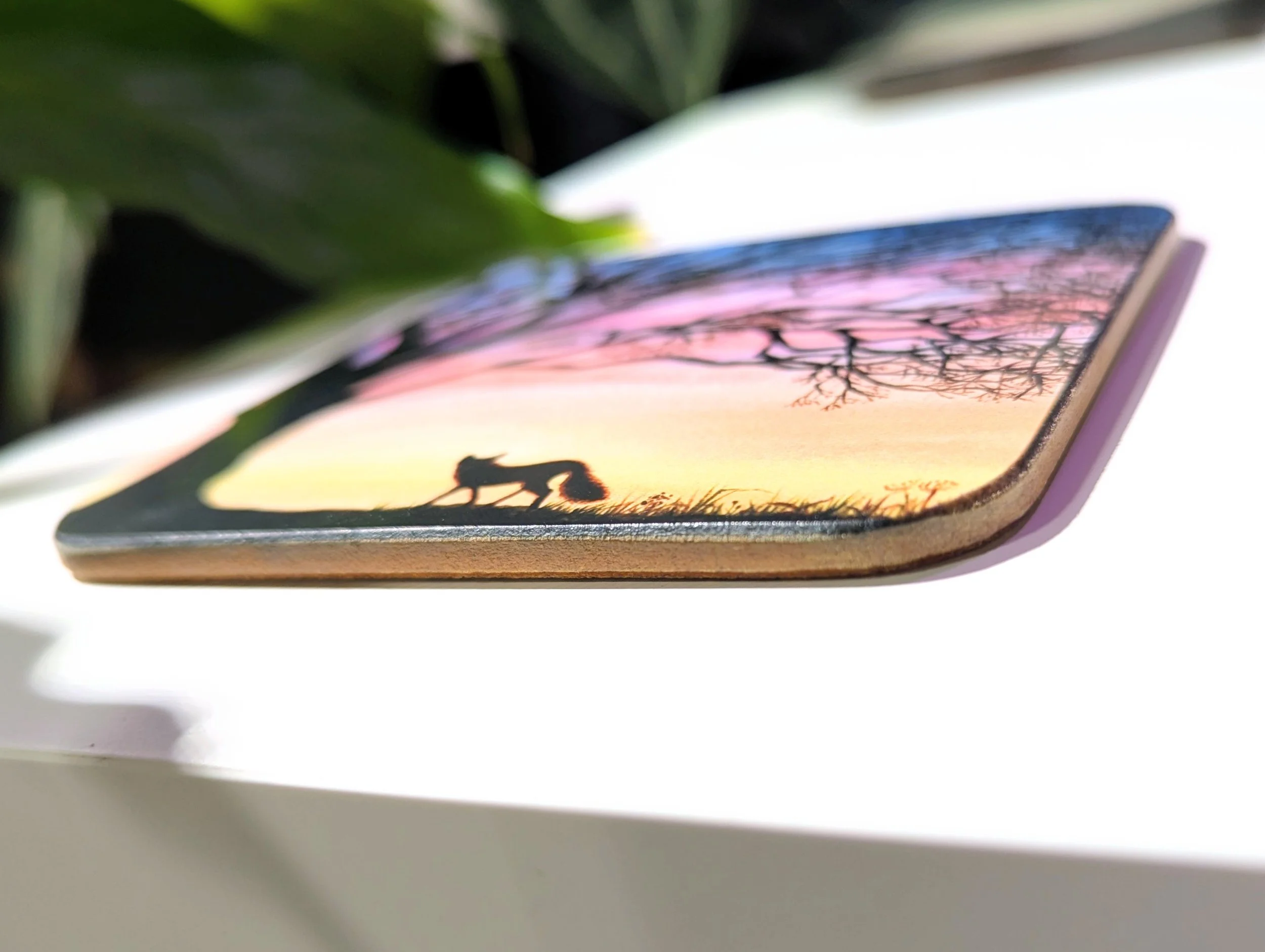 Fox & the Oak Art Coaster
