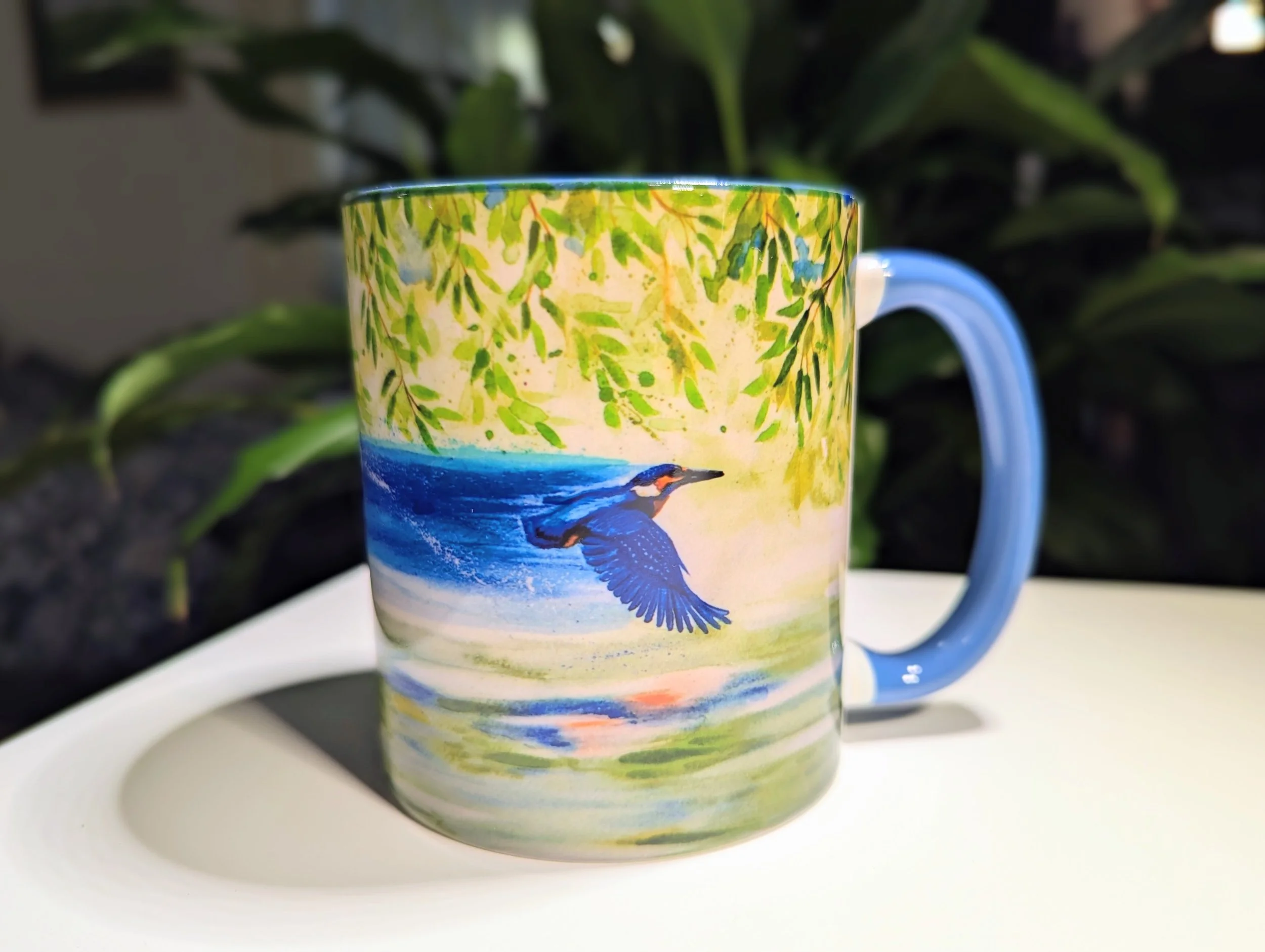 Flash of Blue Art Mug