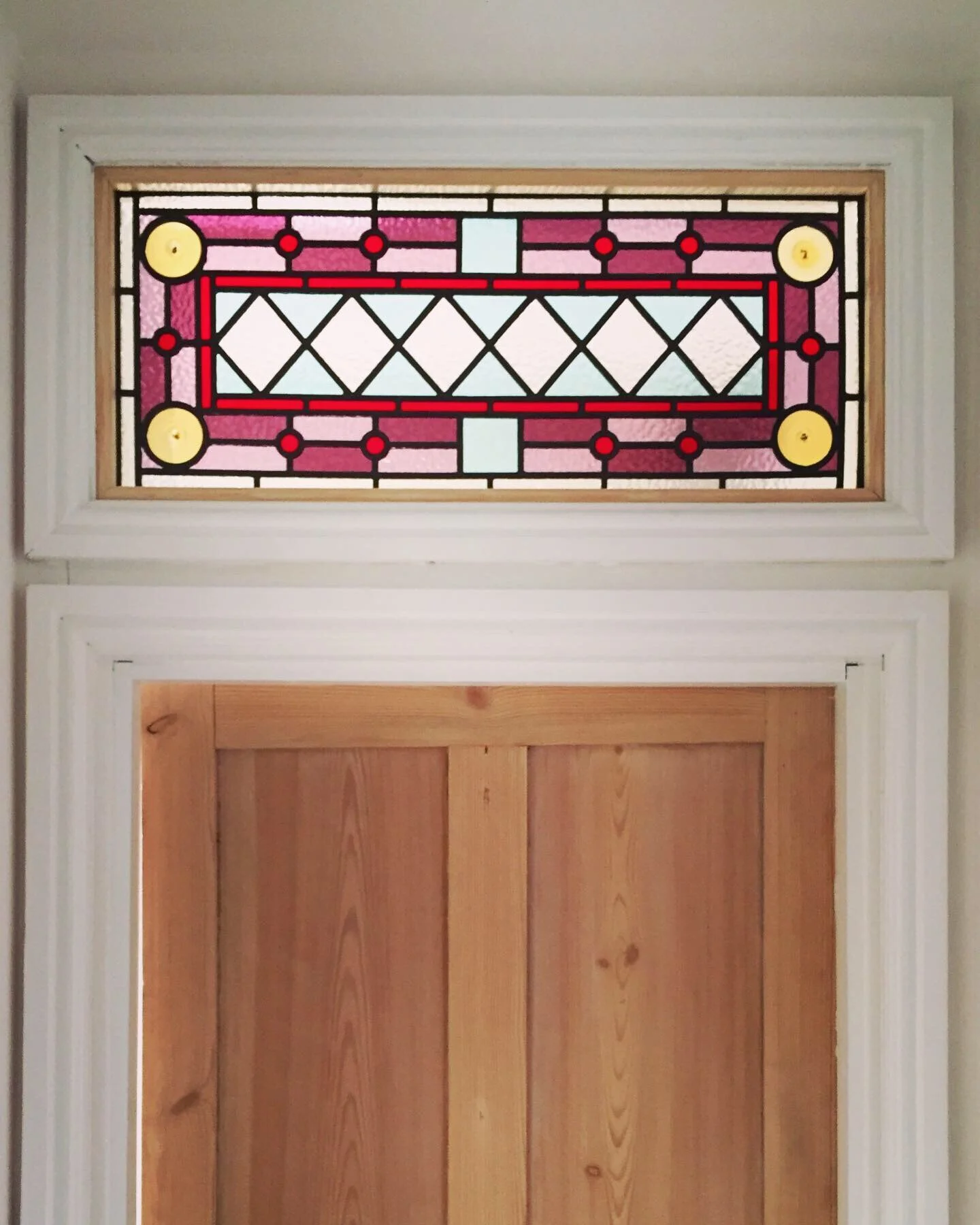 stained glass norwich pink traditional