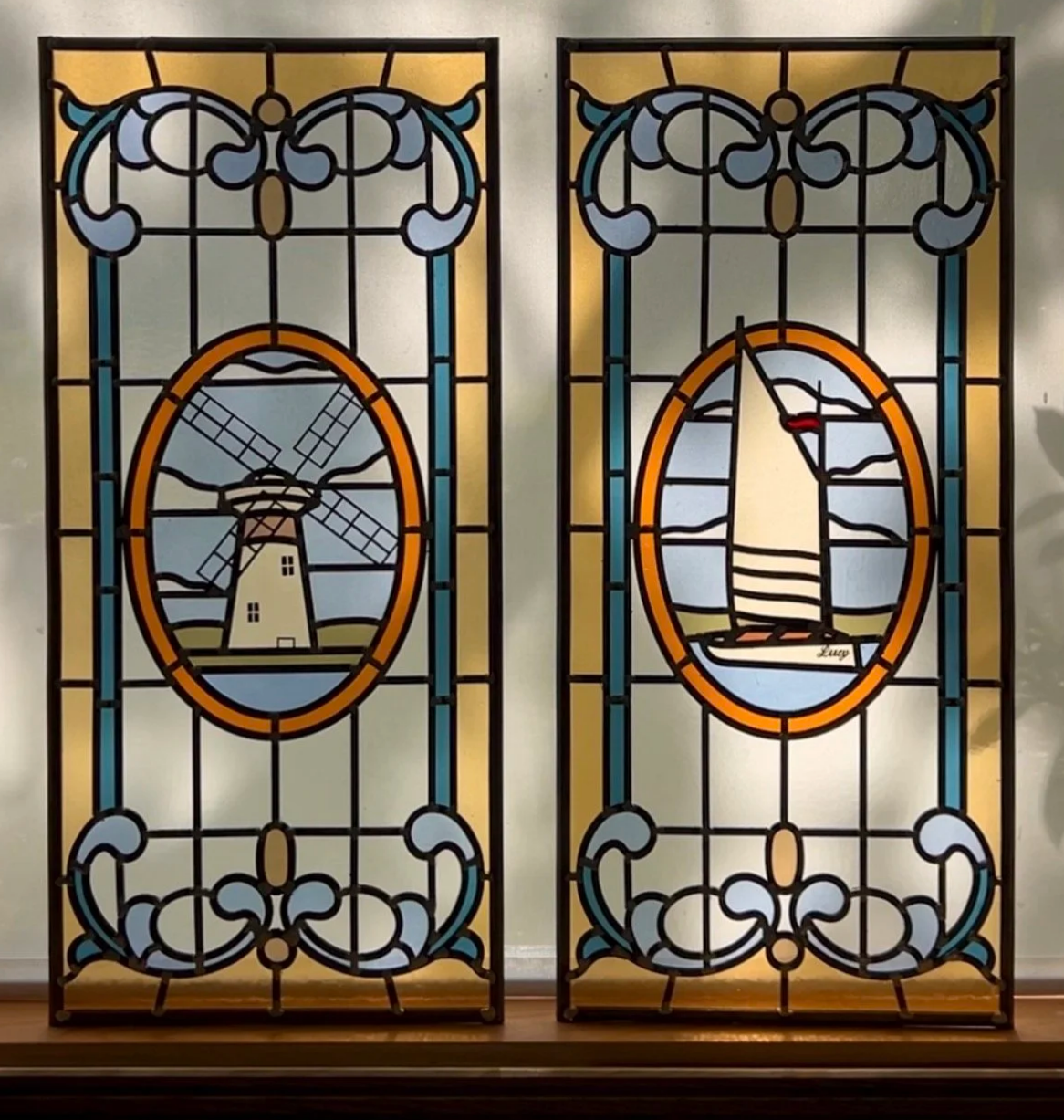 Nouveau-Inspired Stained Glass for a Riverside Home