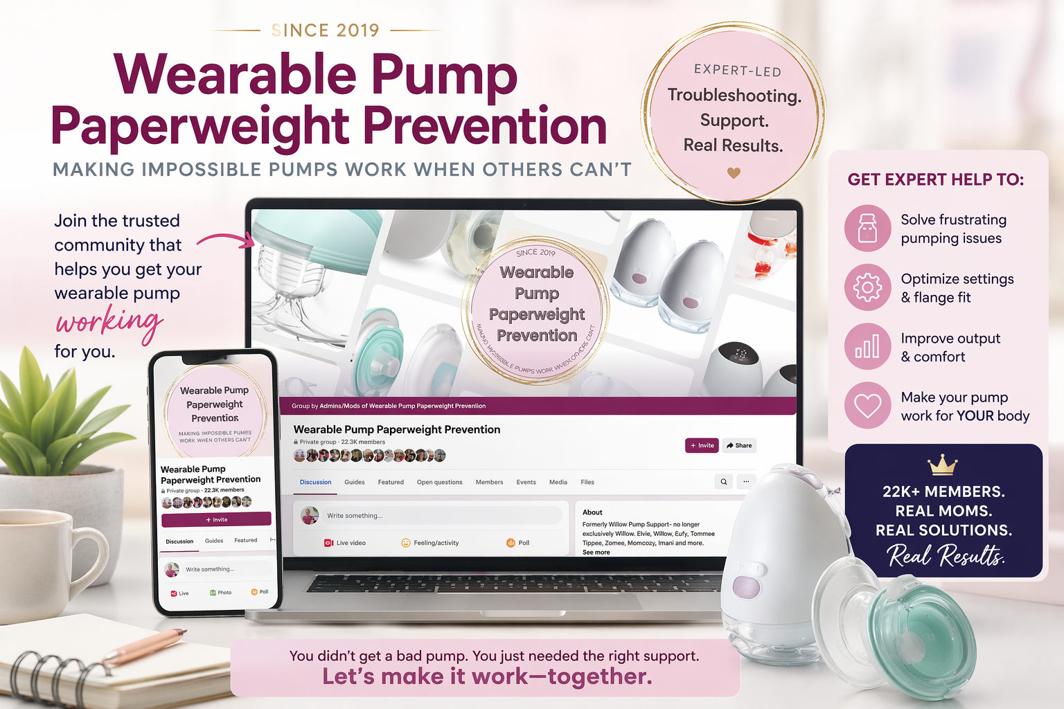 Promotional Banner for Wearable Pump Paperweight Prevention
