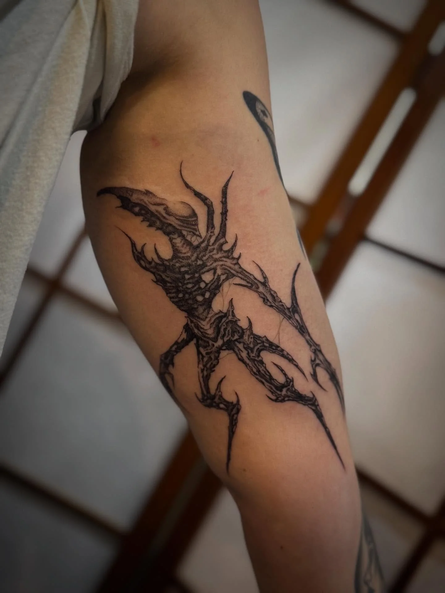 Lil creature from today for Gracie 👹🖤