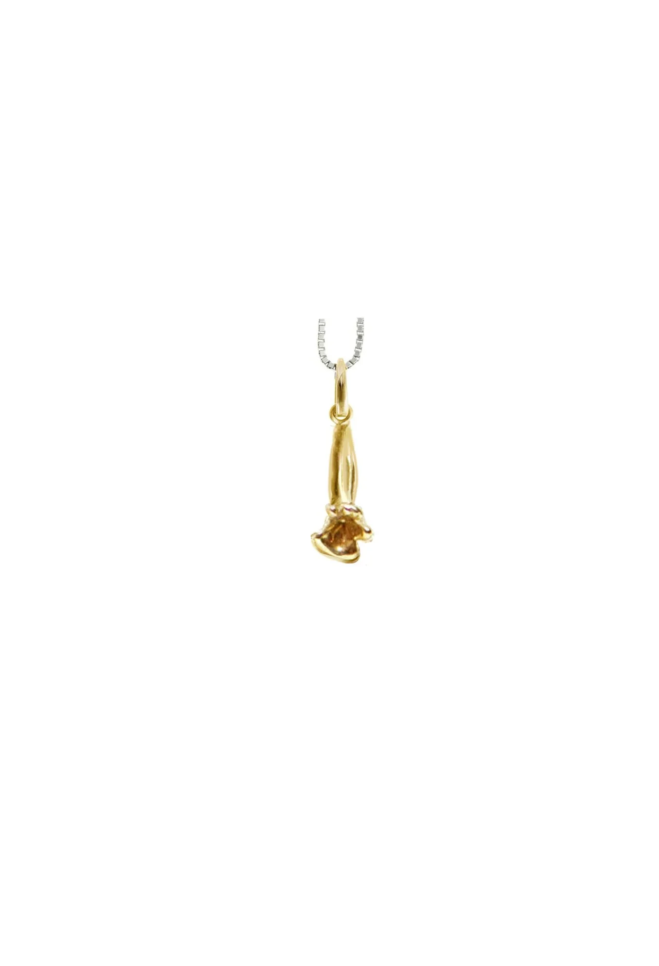 Sterling Silver or Yellow Gold Contemporary Lavender Pendant Necklace Charm