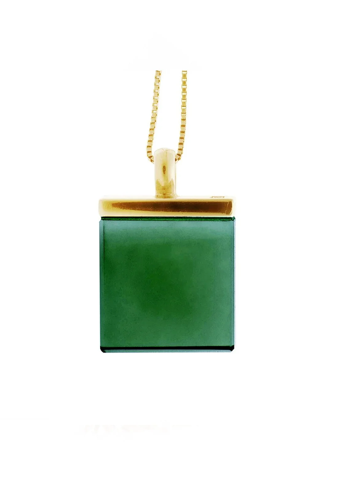 Art Deco Style Eighteen Karat Yellow Gold Minimalist Pendant Necklace
