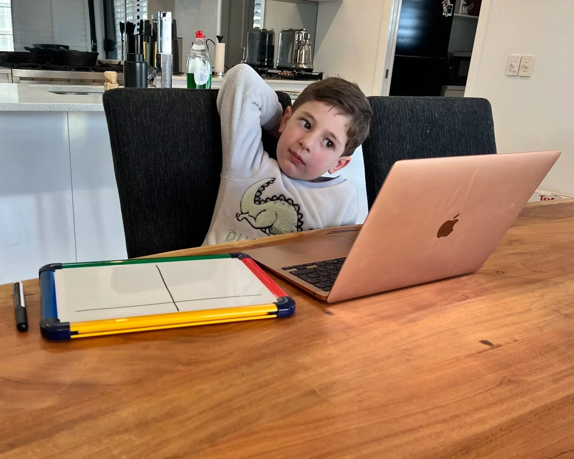boy doing homework