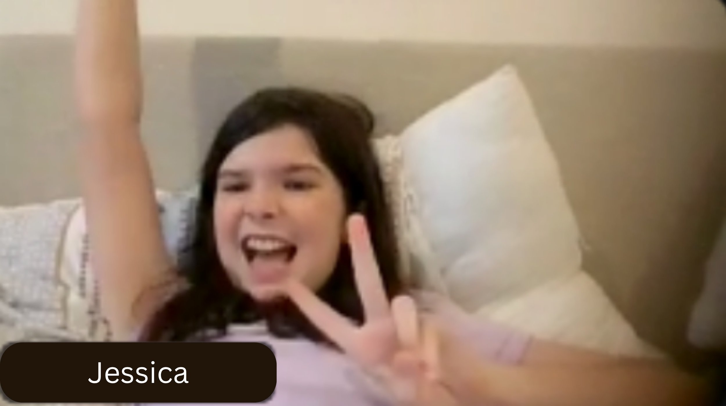Jessica celebrating tutoring win
