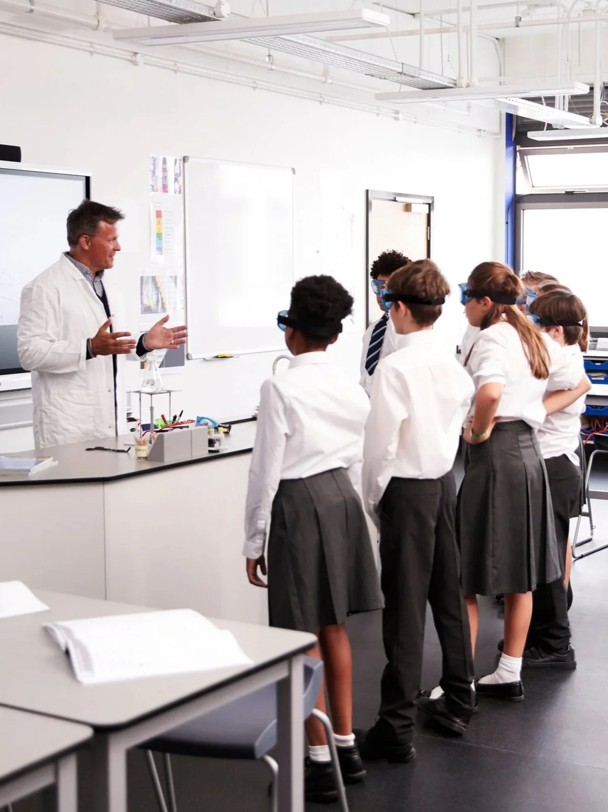 high school science class