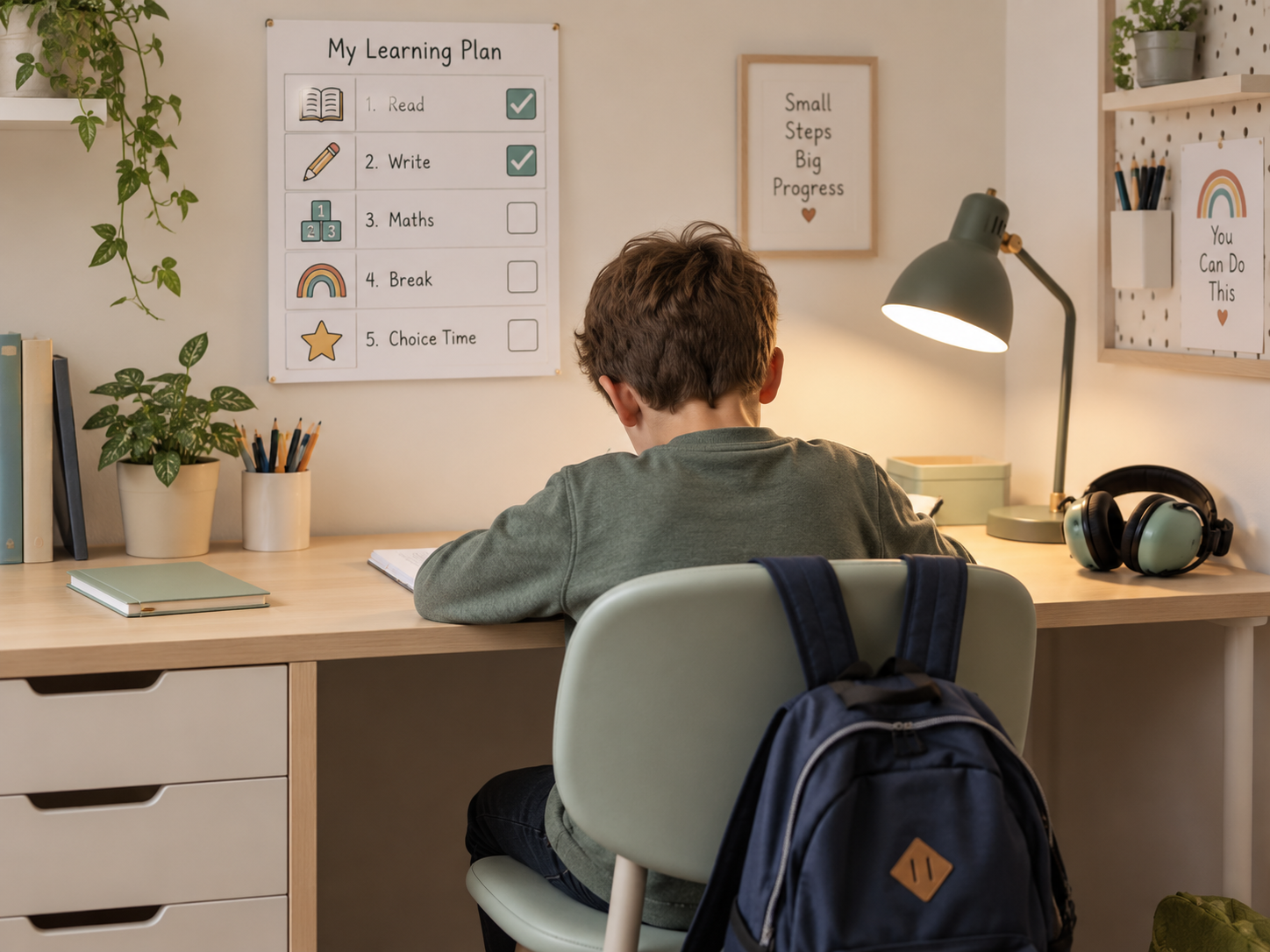 sensory friendly homework station