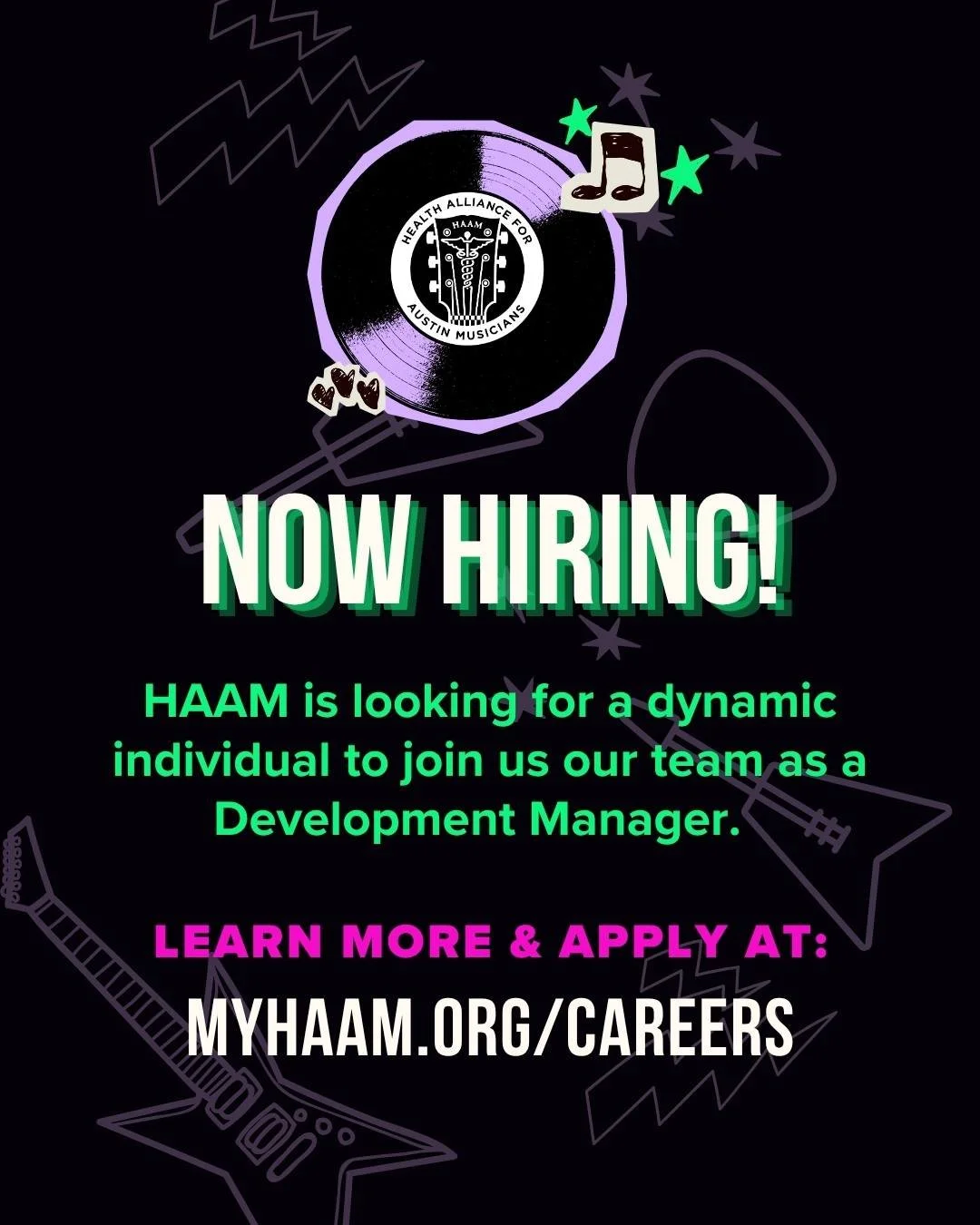 🚨 Job opening alert! 🚨 HAAM is looking for a dynamic individual to join our team as a Development Manager! Here&rsquo;s what the role entails:

🤘 DONOR RELATIONS: Experience cultivating and stewarding individual and corporate relationships
💗 MANA