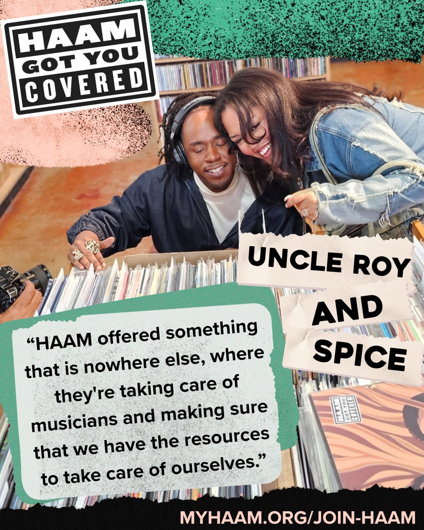 Eighteen years into their friendship, and four years into their membership, Uncle Roy and Spice ( @haveyouheardus ) still call HAAM &ldquo;our other best friend.&rdquo; If you&rsquo;re an Austin musician who hasn&rsquo;t signed up yet, we can be your