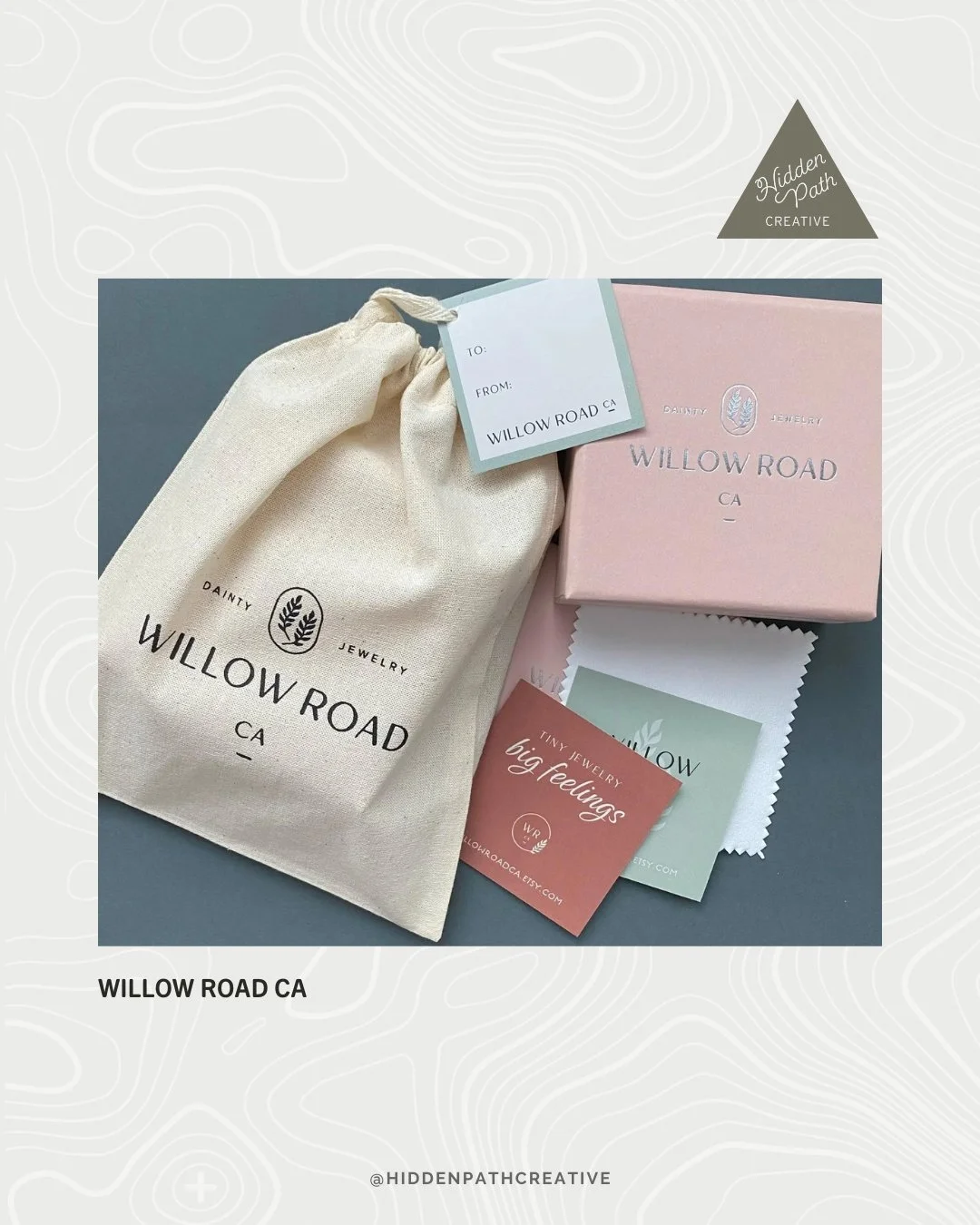 I hear it all the time:⁣
&ldquo;I&rsquo;m not big enough for professional packaging yet.&rdquo;⁣
⁣
But here&rsquo;s the truth&mdash;Willow Road CA isn&rsquo;t in Anthropologie.⁣
She isn&rsquo;t shipping pallets to Target.⁣
She has a thoughtful jewelr