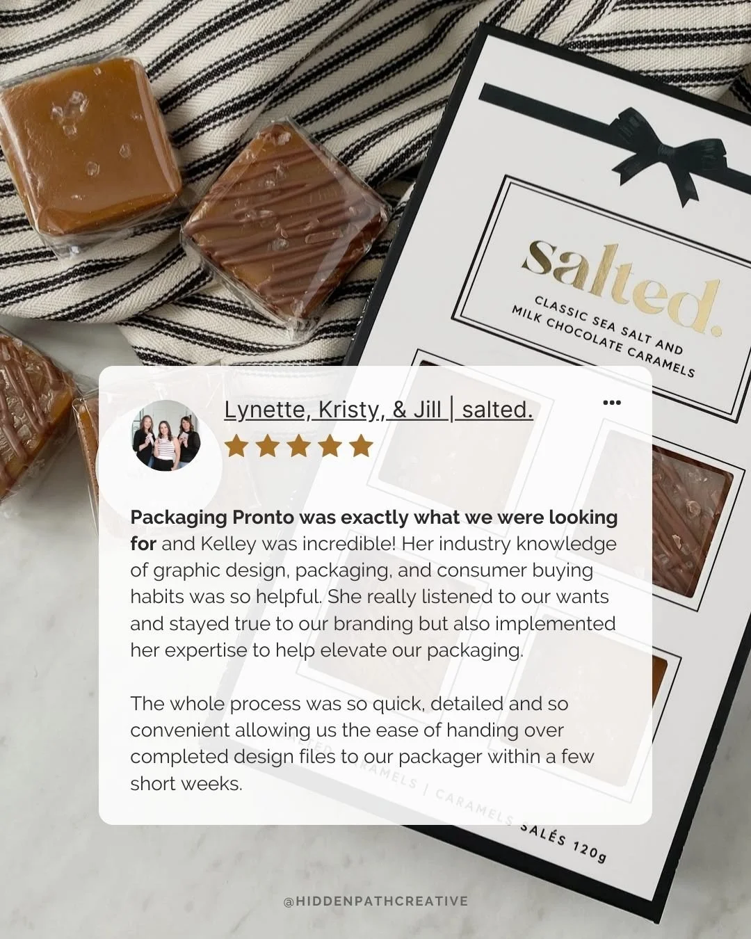 Most of my Packaging Pronto clients come in thinking they need a fully custom box.⁣
⁣
By the end of the day? They&rsquo;ve got: ⁣
✅ A retail-ready label or wrap ⁣
✅ A standard dieline that&rsquo;s easy to produce⁣
✅ Strategic design built to grow wit