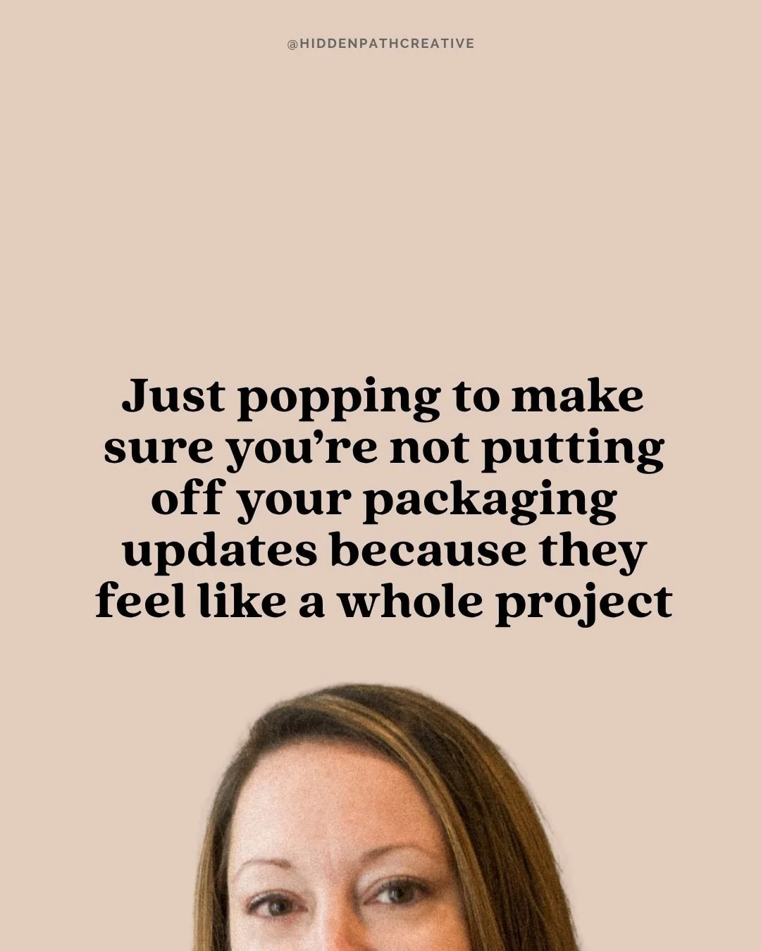 If you&rsquo;ve been putting off your packaging updates because they feel like a whole project&hellip;⁣
⁣
you&rsquo;re not the only one.⁣
⁣
I see this all the time.⁣
⁣
What should be a simple change turns into something bigger than it should be.⁣
⁣
F