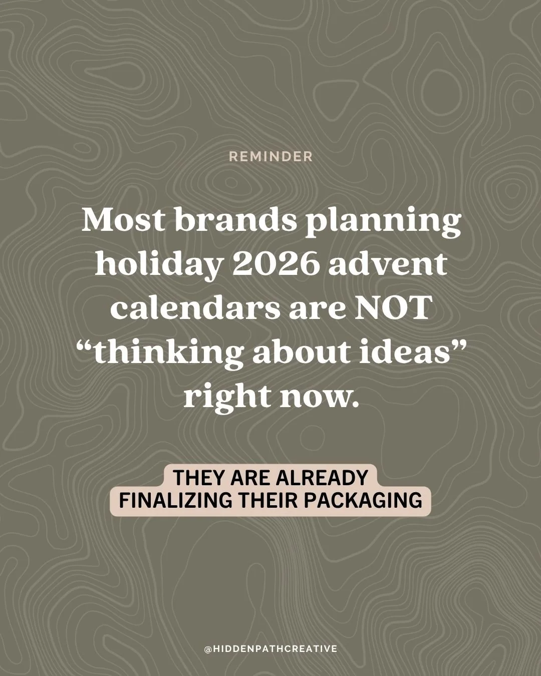 Most brands think holiday packaging starts sometime in the fall.⁣
⁣
It doesn&rsquo;t.⁣
⁣
Especially for advent calendars.⁣
⁣
By the time you account for:⁣
design,⁣
mockups,⁣
sampling,⁣
production,⁣
shipping,⁣
assembly,⁣
and retailer buying timelines&
