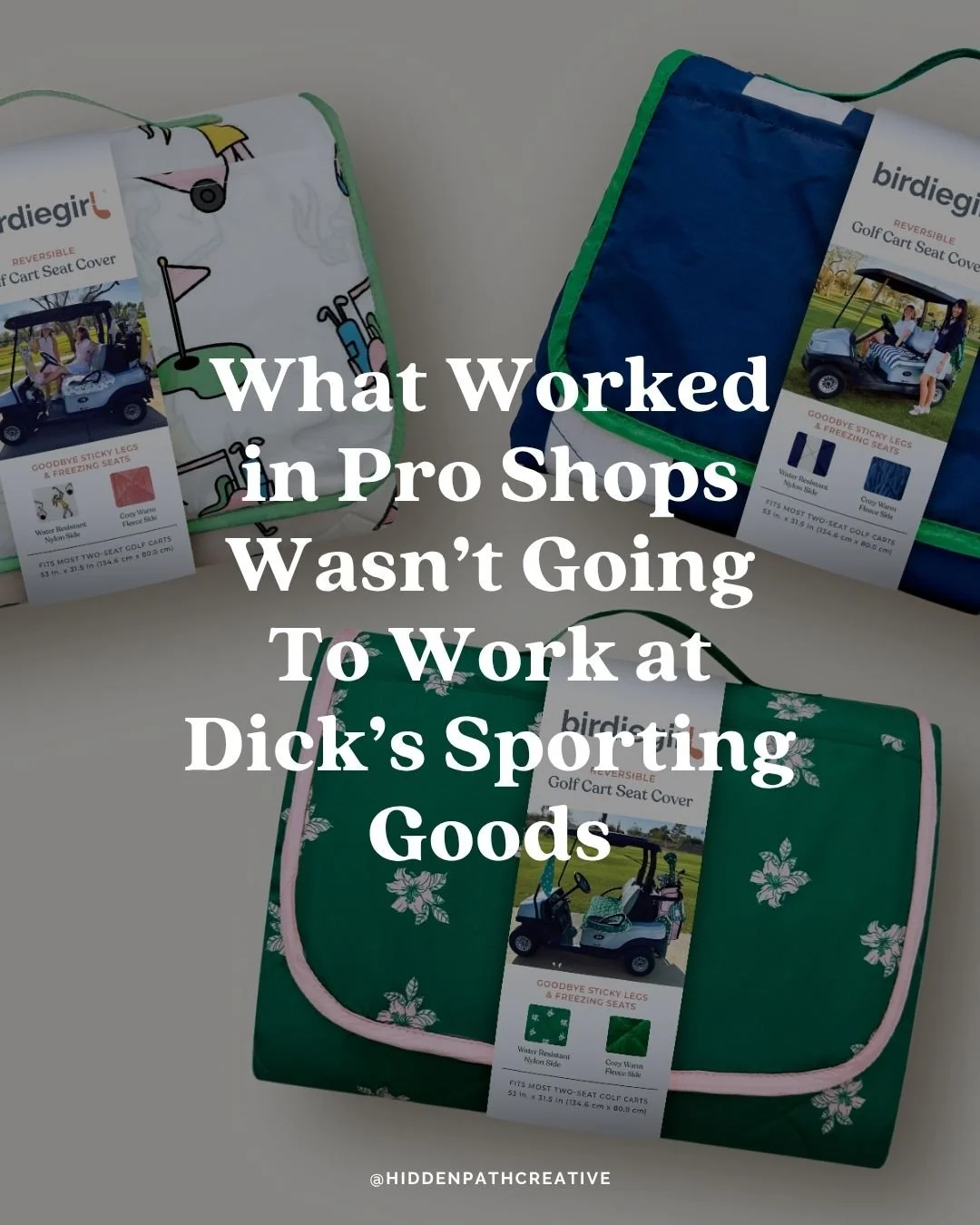 This project felt a little full circle for me.⁣
⁣
I started my career in packaging design over 20 years ago at Dick&rsquo;s Sporting Goods &mdash; so helping Birdie Girl Golf prepare their packaging for larger retail environments felt especially mean