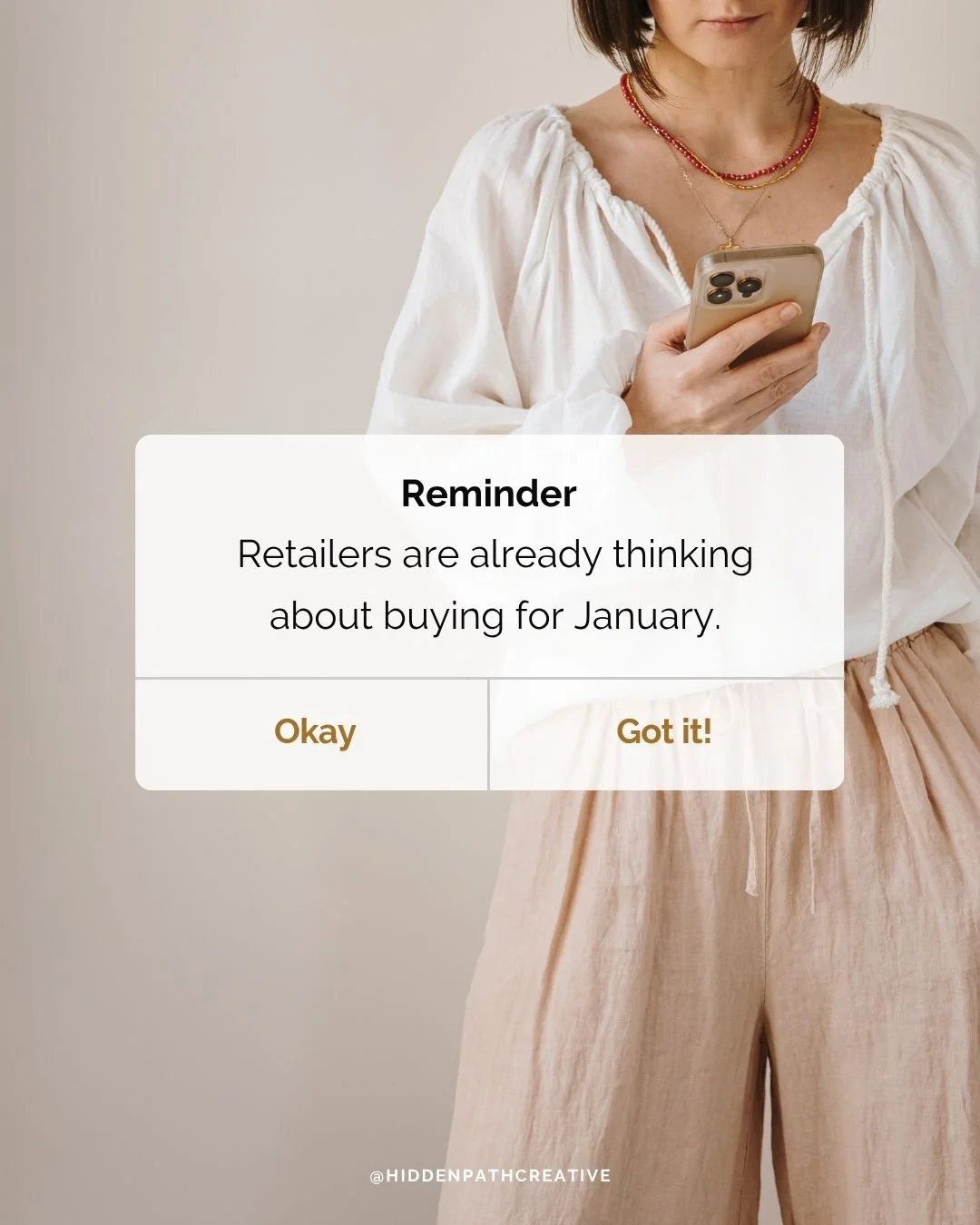 One of the biggest mindset shifts when you start selling products into retail:⁣
⁣
The season shoppers see is NOT the season retailers are buying for.⁣
⁣
Take the New Year Reset.⁣
⁣
January has become a major retail moment tied to wellness goals, orga