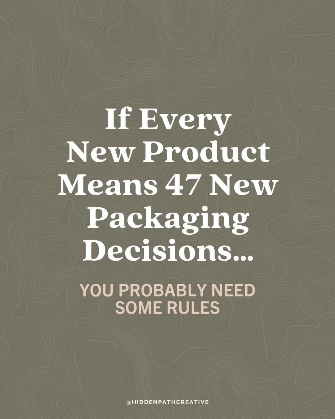 Here&rsquo;s something I wish more growing product brands realized:⁣
⁣
You shouldn&rsquo;t have to make every packaging decision every single time you launch something.⁣
⁣
If you&rsquo;re debating fonts, layouts, colors, hierarchy, and where everythi