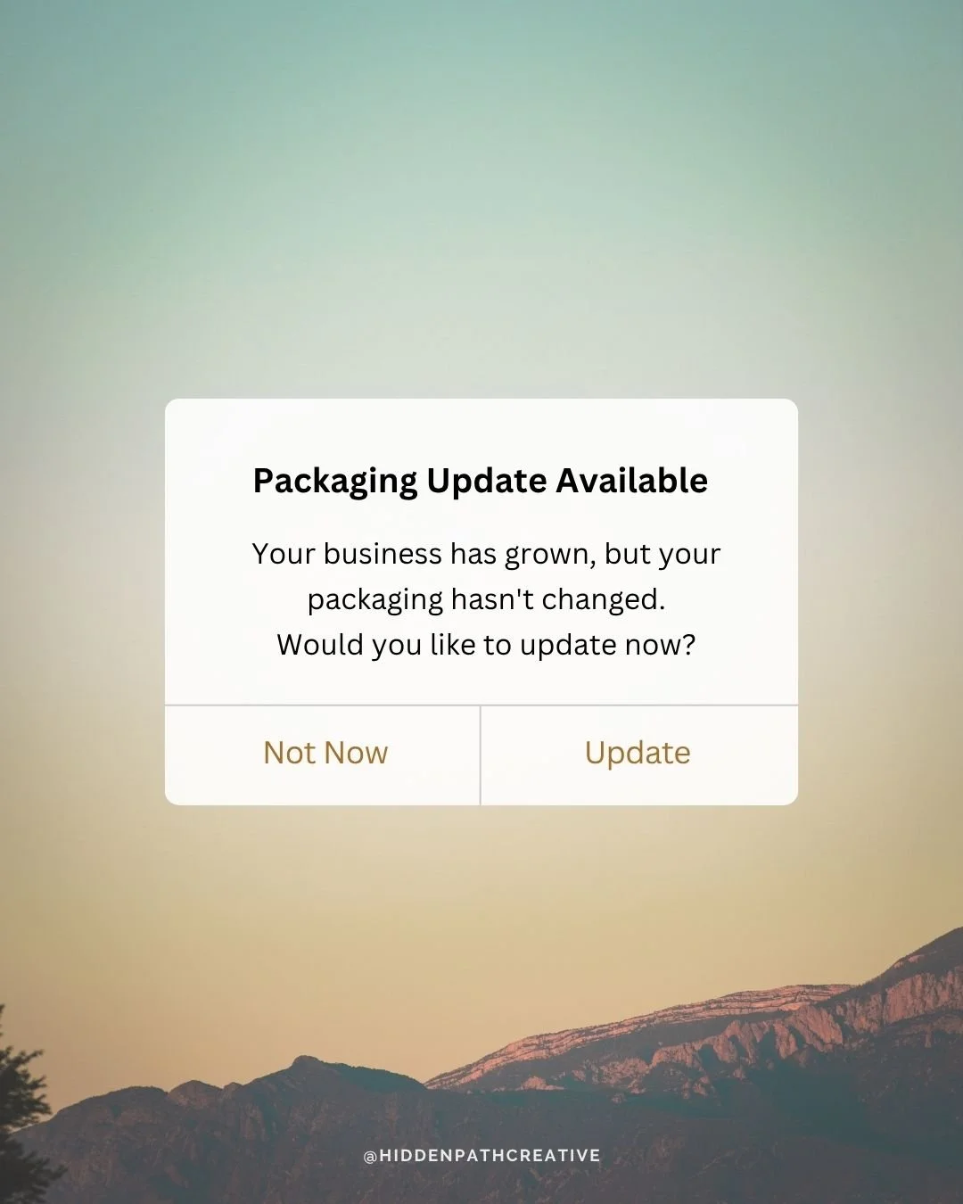 Your packaging got you through your first markets, your first online orders, and your first few wholesale accounts. 👏⁣
⁣
But now you're pitching bigger retailers, expanding your product line, and raising your prices.⁣
⁣
And your packaging? It's stil
