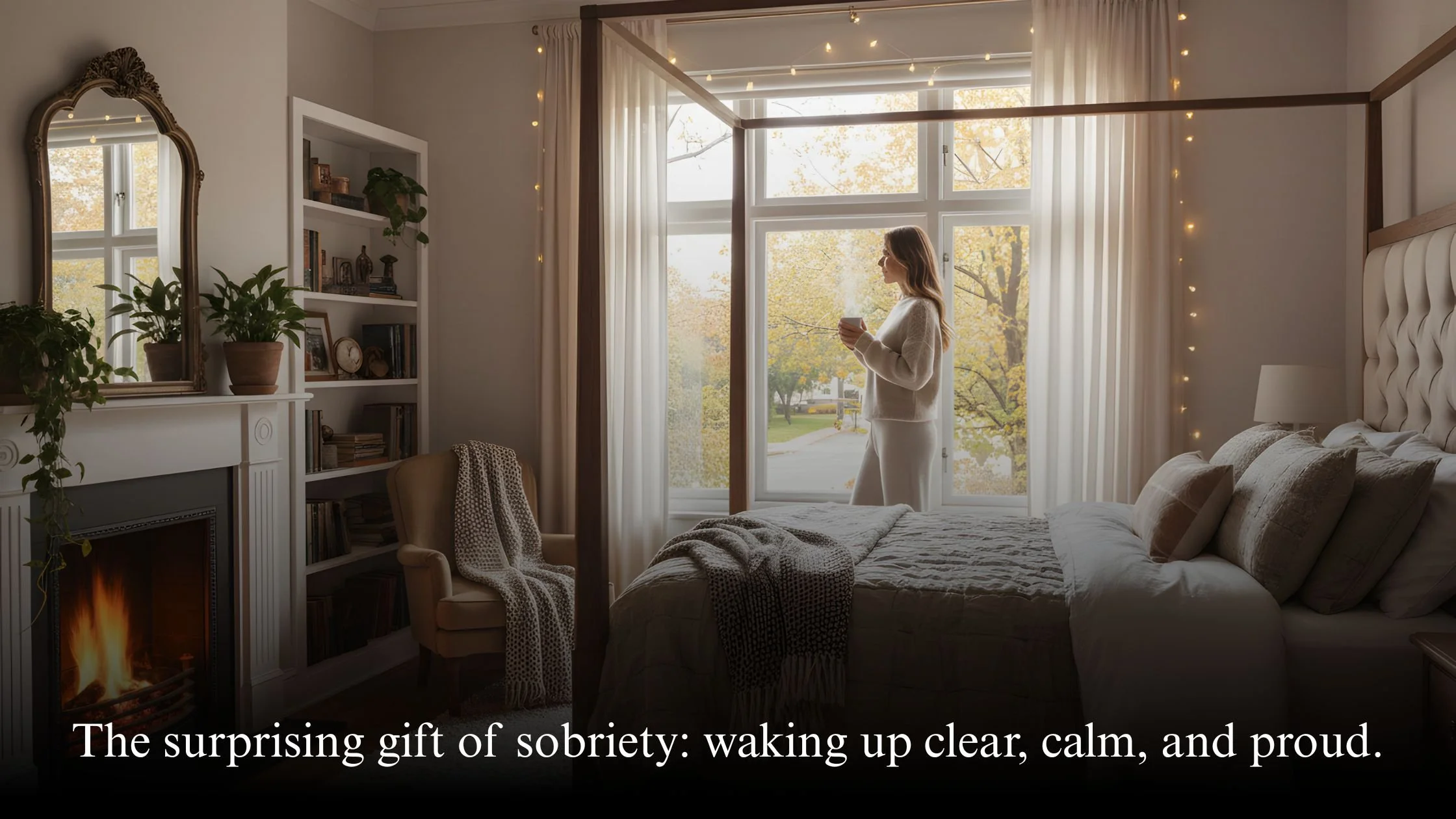 Peaceful morning light symbolising calm, clarity, and anxiety relief after giving up alcohol.