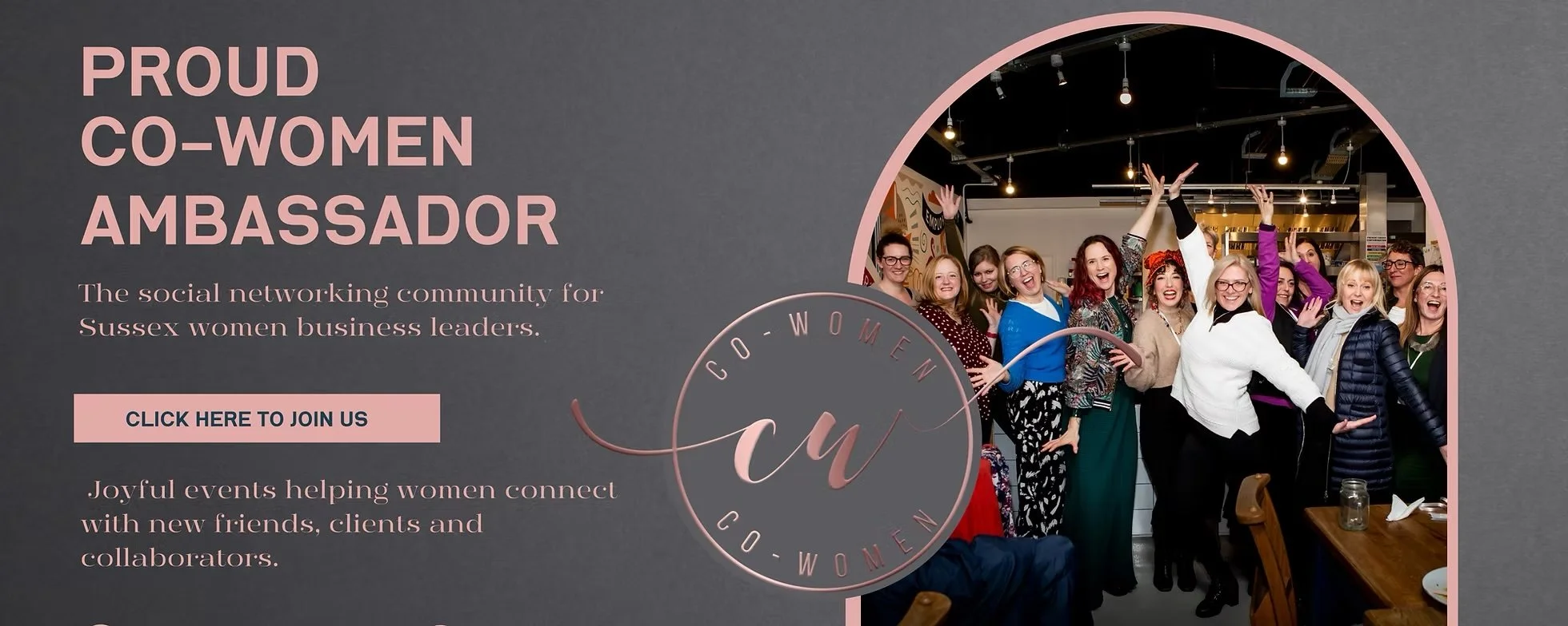 Logo for Co-Women, a women's networking community in Brighton, UK
