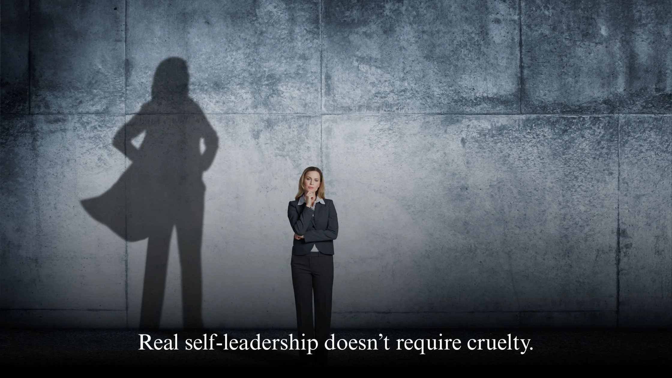Woman standing calmly with confidence, representing self-leadership and emotional regulation